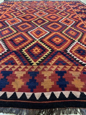 26710277d - Uzbek Kilim, Uzbekistan, around 1950, wool on wool, approx. 370 x 286 cm, condition: 1-2. Rugs, Carpets & Flatweaves