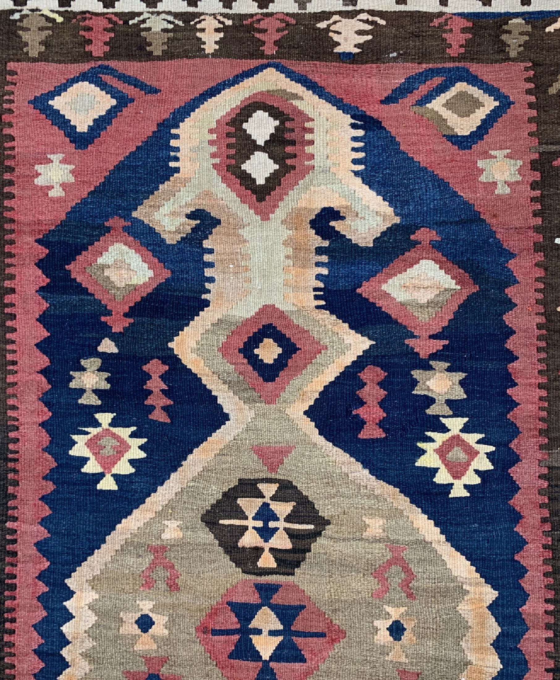 Detail d: Bachtiar Kelim, Persien, um 1930, Wolle aufBaumwolle, ca. 279 x 130 cm, EHZ: 2
