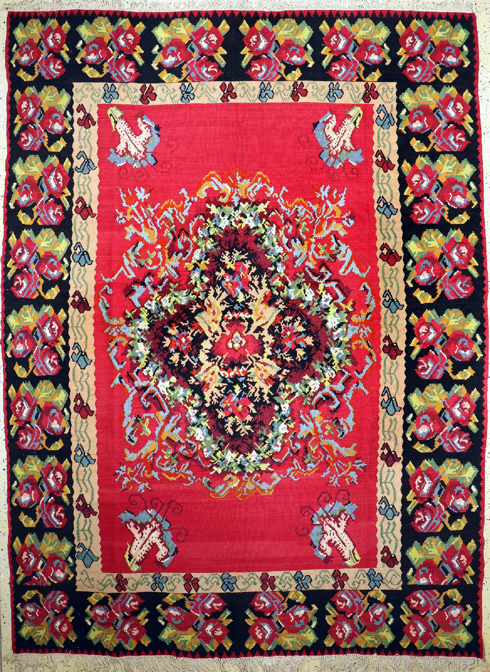 Gösman Kelim, Balkan, ca. 50 Jahre, Wolle auf Wolle, ca. 353 x 266 cm, EHZ: 1-2