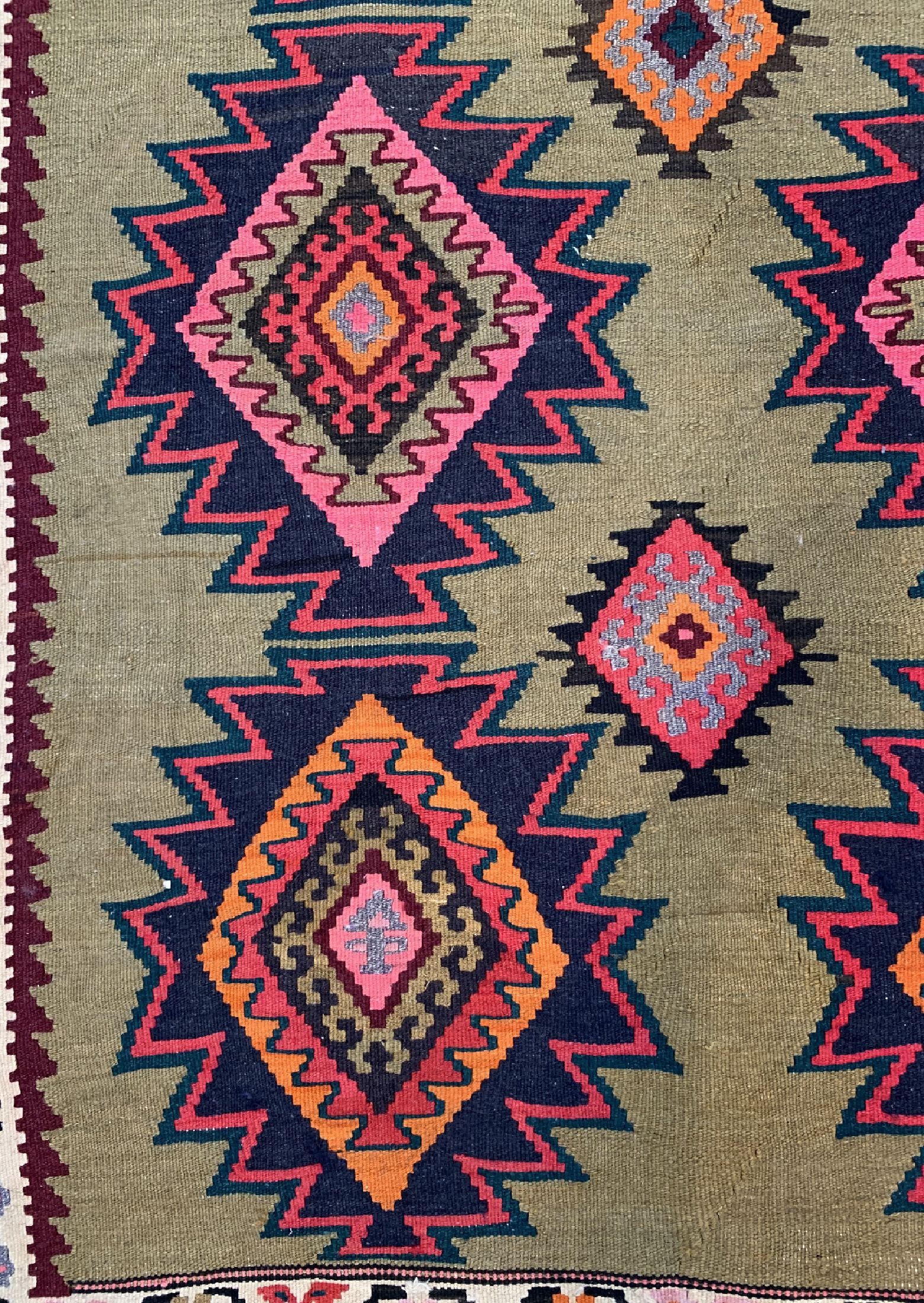 Detail b: Malayer Kelim, Persien, ca. 50 Jahre, Wolleauf Baumwolle, ca. 295 x 165 cm, EHZ: 2