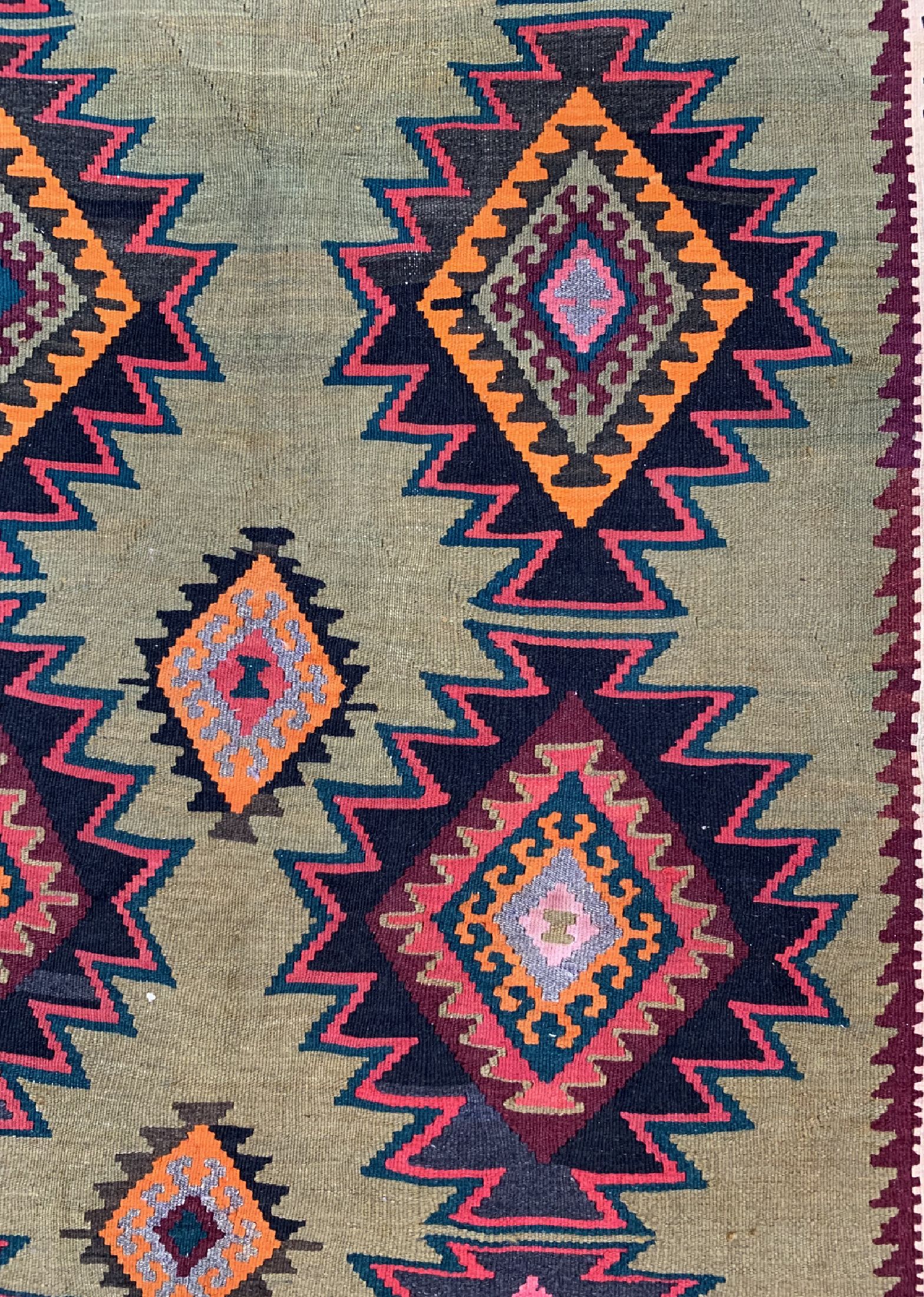 Detail c: Malayer Kelim, Persien, ca. 50 Jahre, Wolleauf Baumwolle, ca. 295 x 165 cm, EHZ: 2