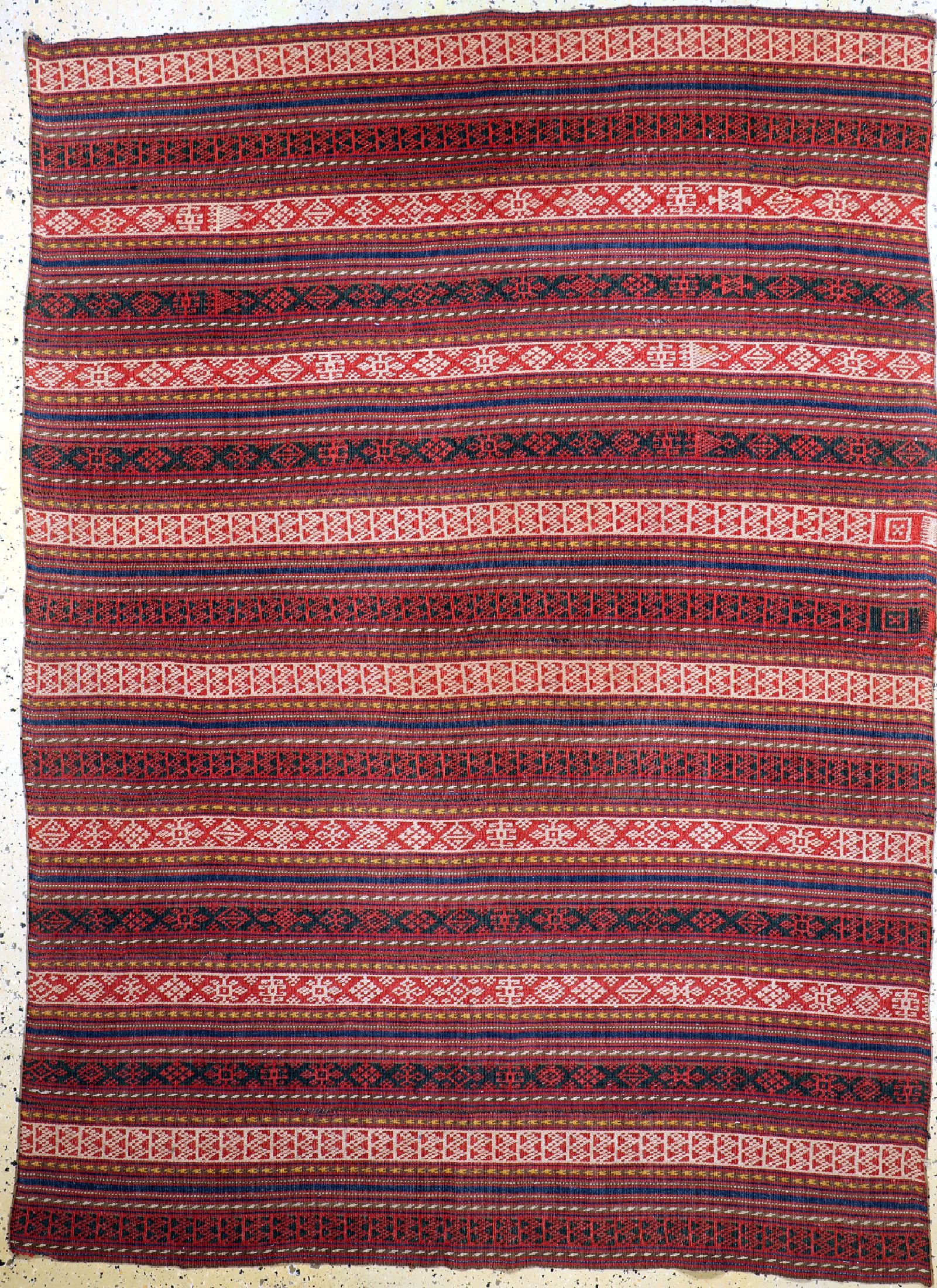 Kurdischer Shaddah, Persien, um 1930, Wolle auf Wolle, ca. 225 x 162 cm, EHZ: 2