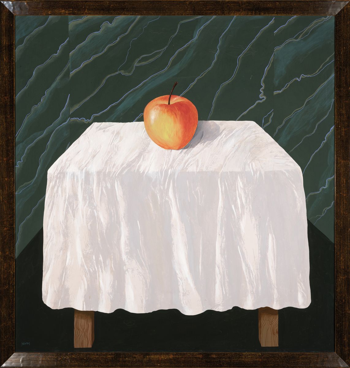 Detail k: Artur Heras, geb. 1945, spanischer Künstler,Stillleben mit Apfel, Öl/Lwd, links unten signiert, ca. 100x95cm, R. ca. 107x102cm