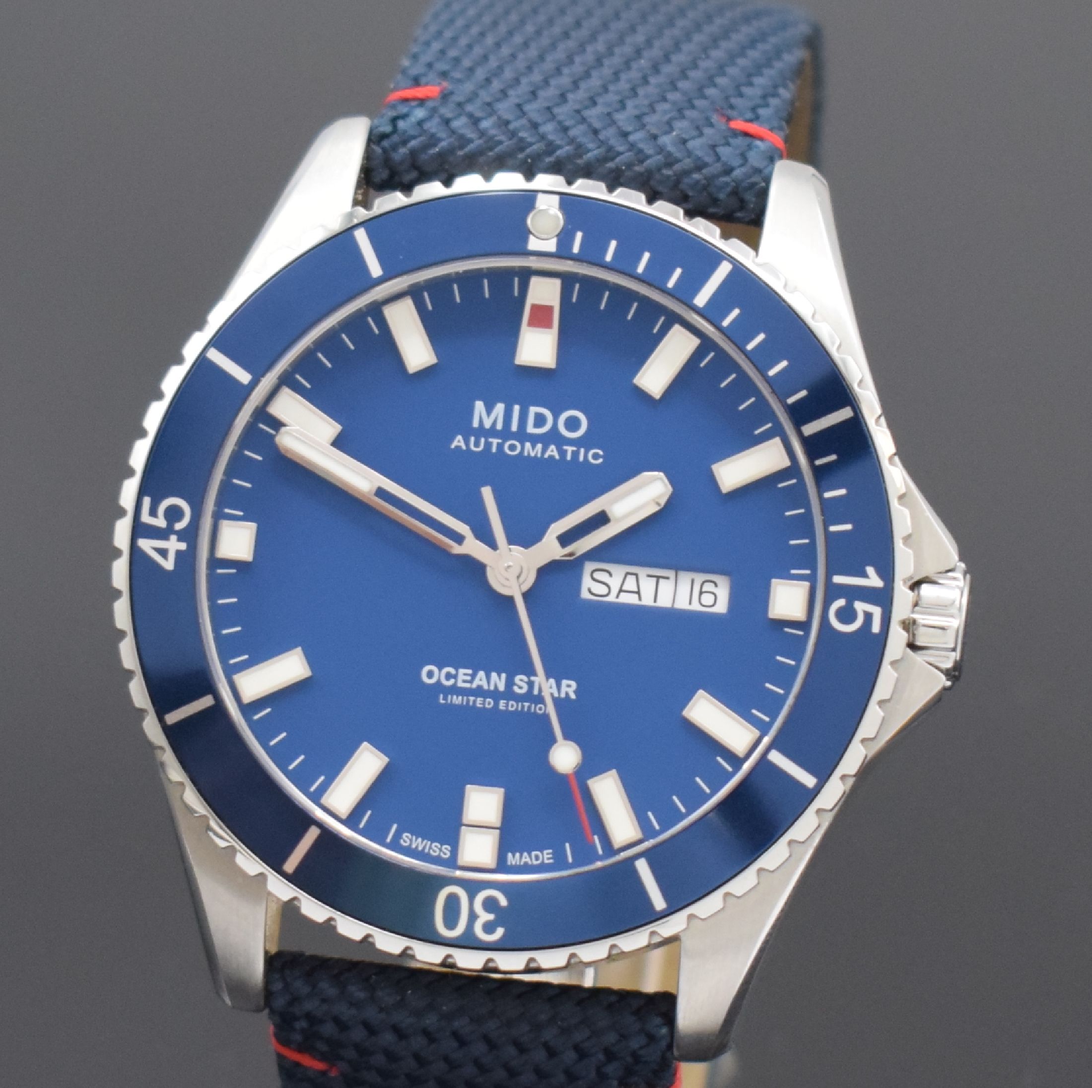 Detail a: MIDO Ocean Star auf 1841 Stück limitierte Herrenarmbanduhr 20th Anniversary Inspired By Architecture Referenz M026430A, Automatik, Schweiz um 2022, ...