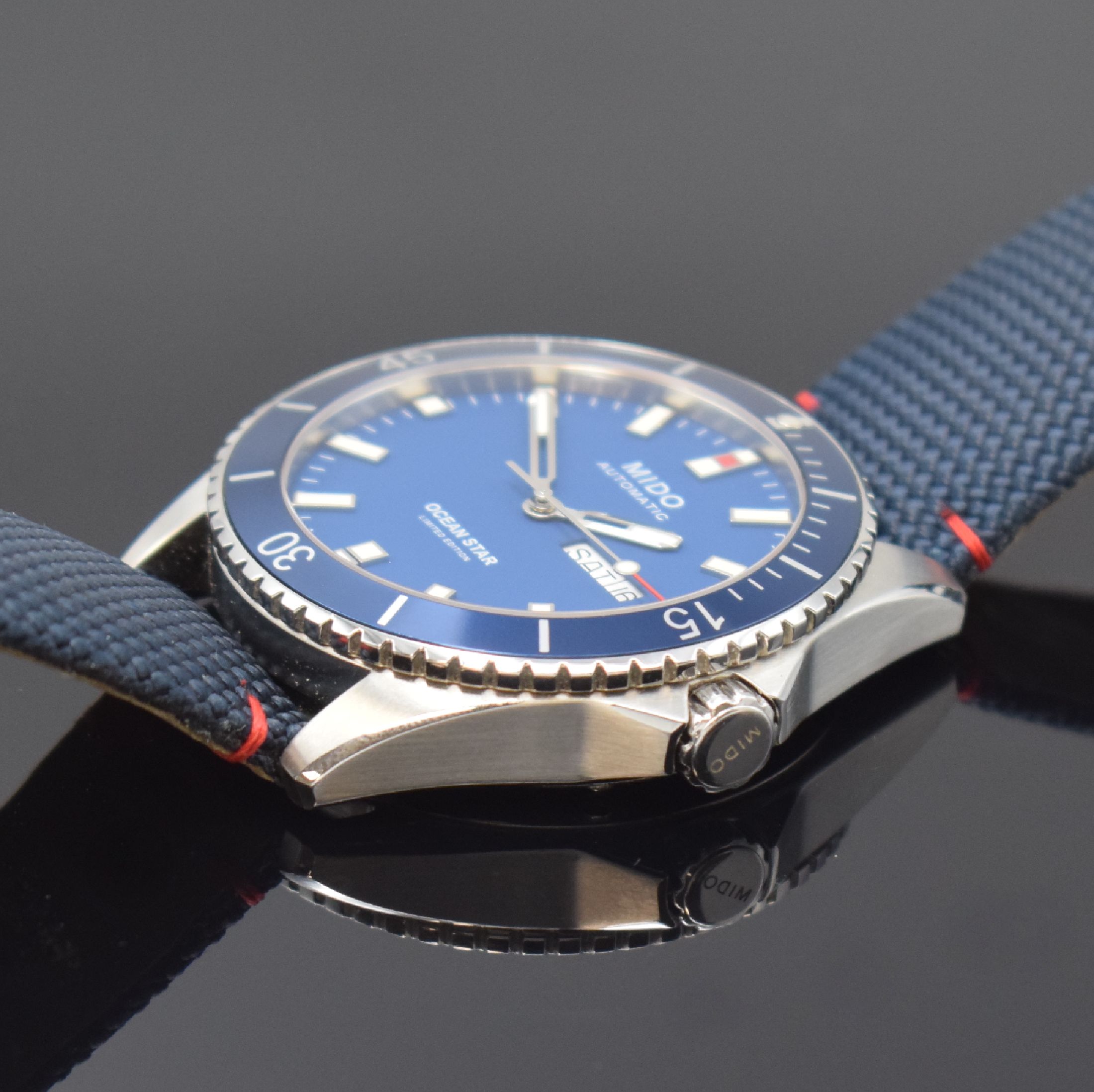 Detail c: MIDO Ocean Star auf 1841 Stück limitierte Herrenarmbanduhr 20th Anniversary Inspired By Architecture Referenz M026430A, Automatik, Schweiz um 2022, ...