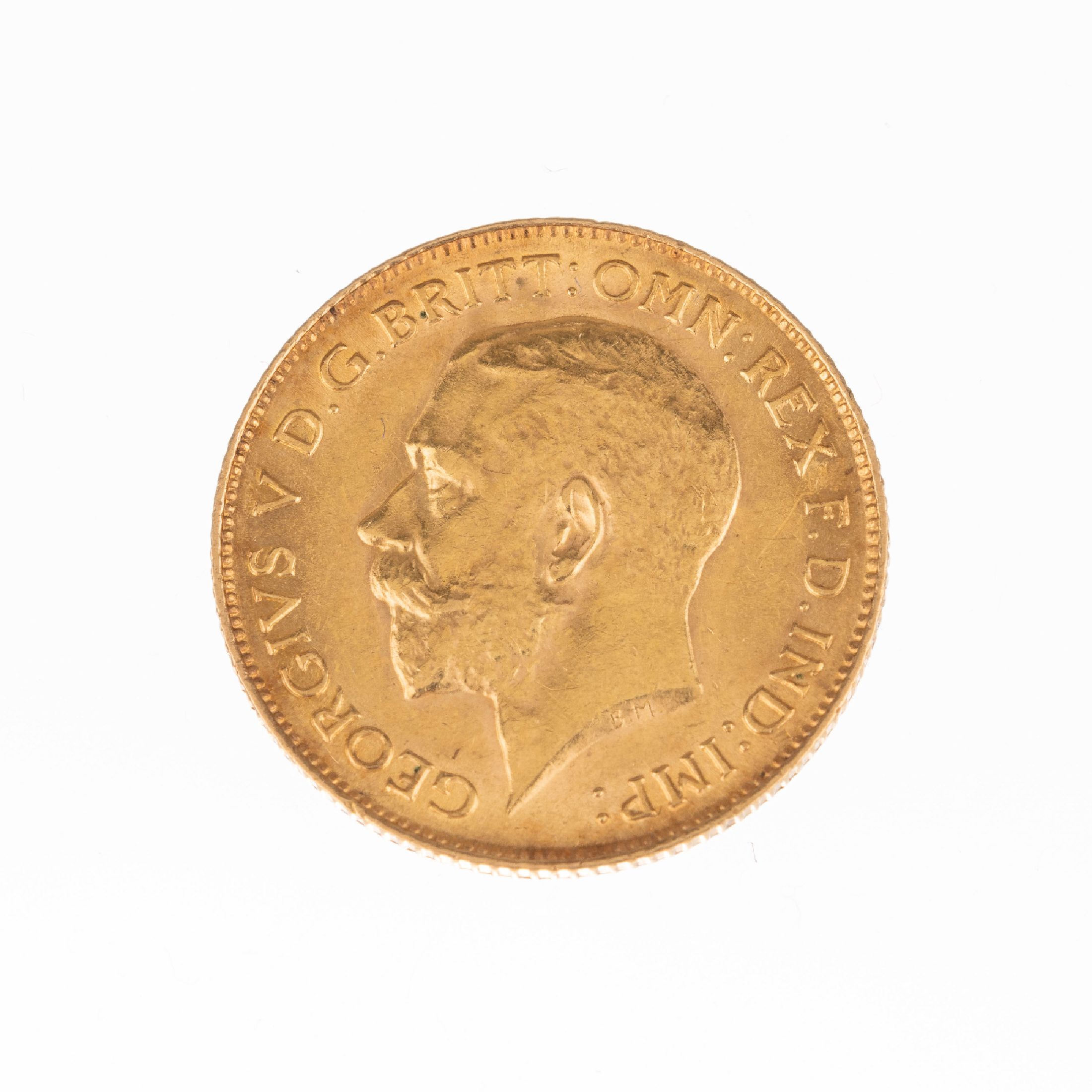 Goldmünze sogn. Sovereign, Großbritannien 1912, Georg V, RV: heiliger Georg hoch zu Rossim Kampf mit dem Drachen