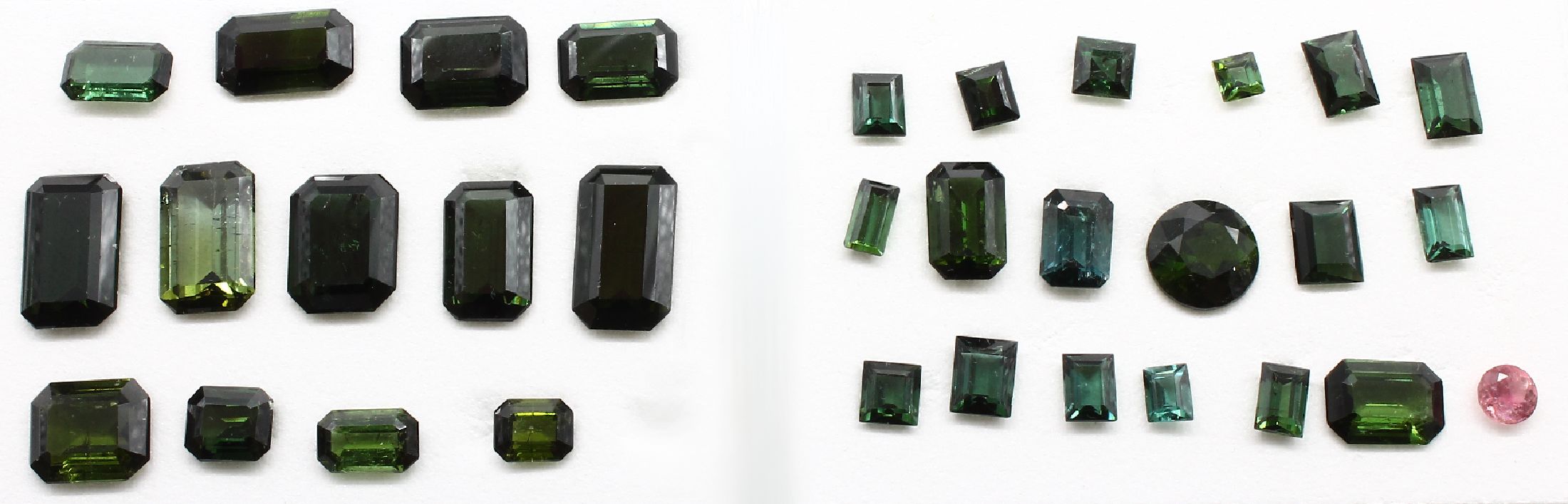 Lot lose Turmaline, zus. ca. 97 ct, versch.Größen, Formen und Farben