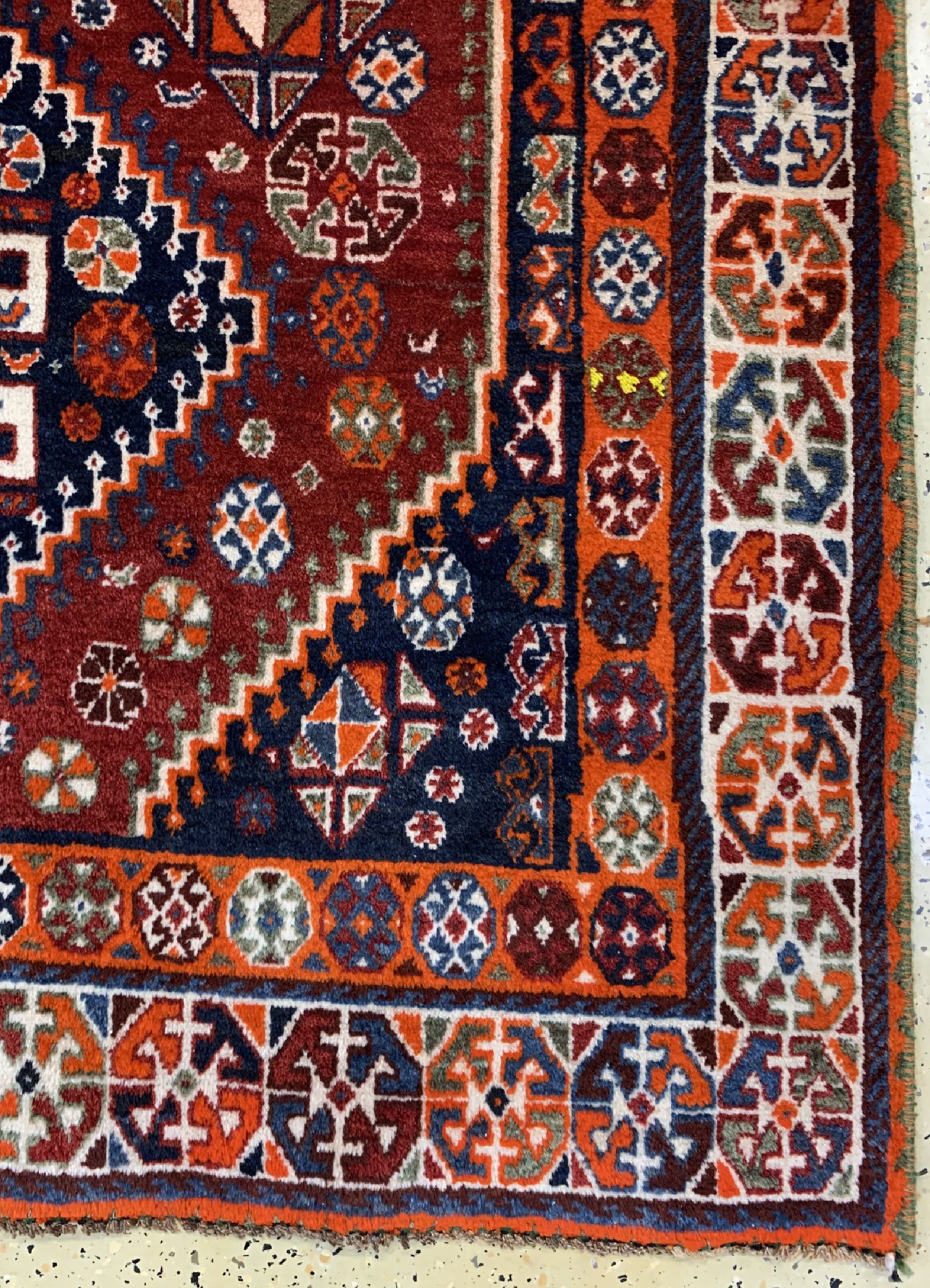 Detail a: Gashgai, Persien, ca. 50 Jahre, Wolle auf Wolle, ca. 210 x 133 cm, EHZ: 2