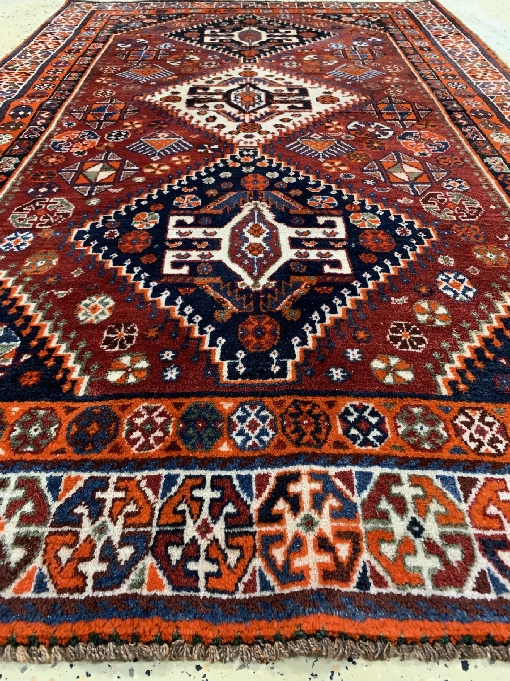 Detail d: Gashgai, Persien, ca. 50 Jahre, Wolle auf Wolle, ca. 210 x 133 cm, EHZ: 2