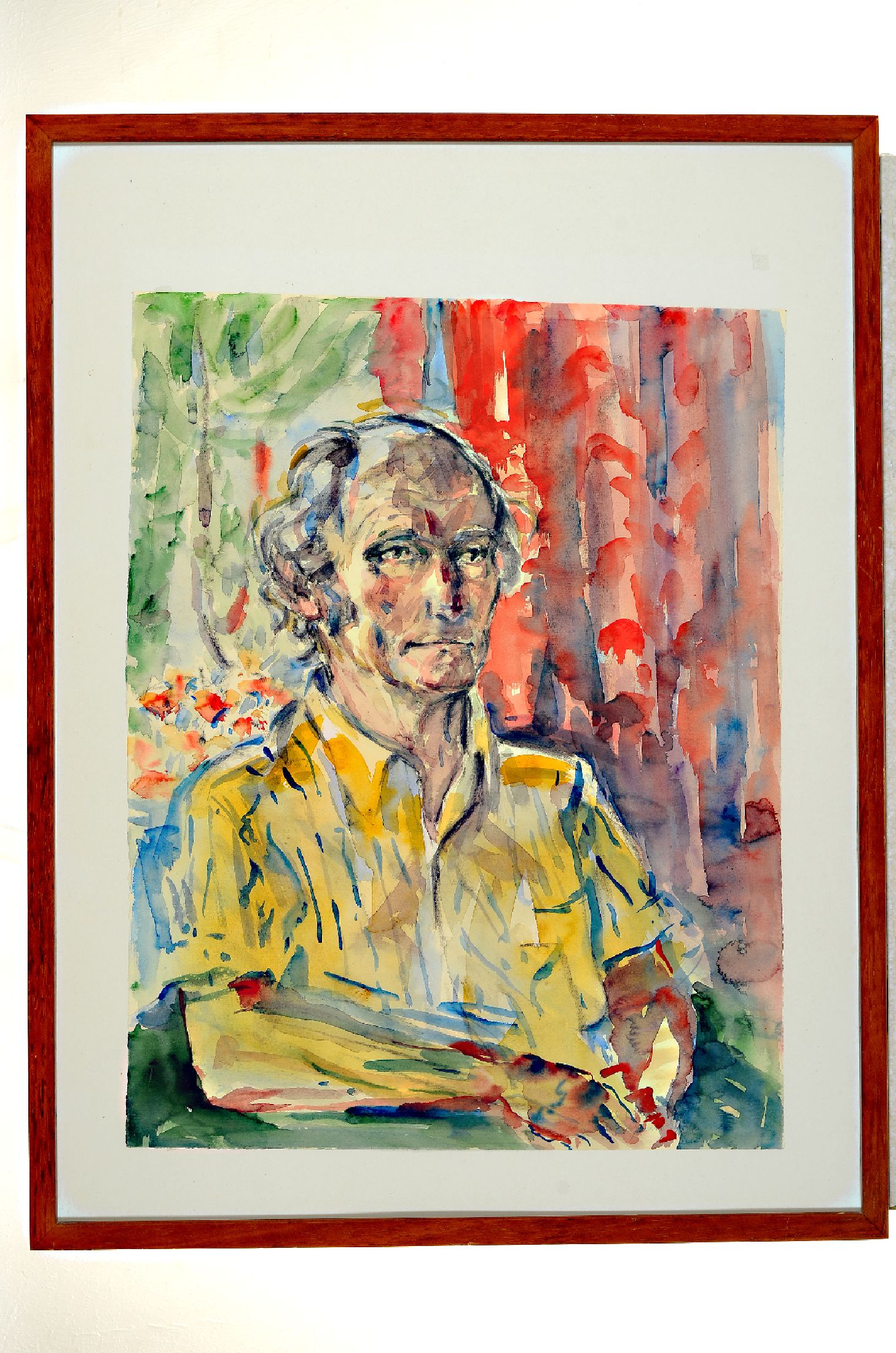 Otto Ditscher, 1903-1987 Neuhofen, Porträt, Aquarell auf Papier, rechts unten signiert, ca. 63x48cm, u.Gl., R. ca. 83x63cm