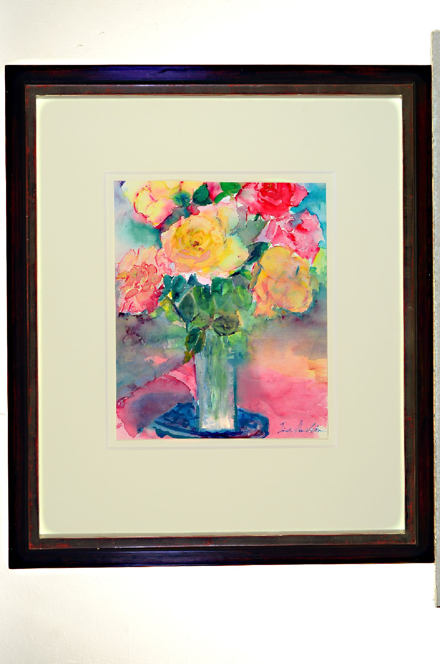 Lilo Fürst-Ramdohr, 1913 Aschersleben-2013 Starnberg, Stillleben mit Rosen, Aquarell auf Papier, rechts unten signiert, ca. 34x28cm, PP, u.Gl., R. ...