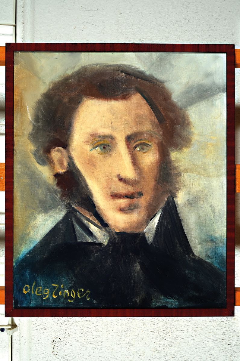 Oleg Zinger, 1910 Moskau-1998 Nimes, Porträt des A. S. Puschkin, Öl/Lwd, links unten signiert, ca. 46x38cm, R.