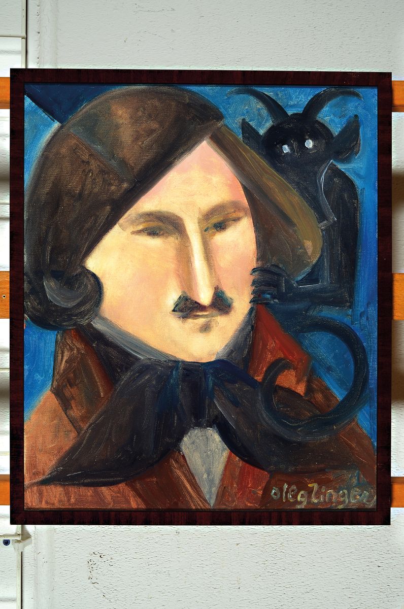 Oleg Zinger, 1910 Moskau-1998 Nimes, Porträt des Nikolai Gogol, Öl/Lwd, rechts unten signiert, ca. 46x38cm, R.