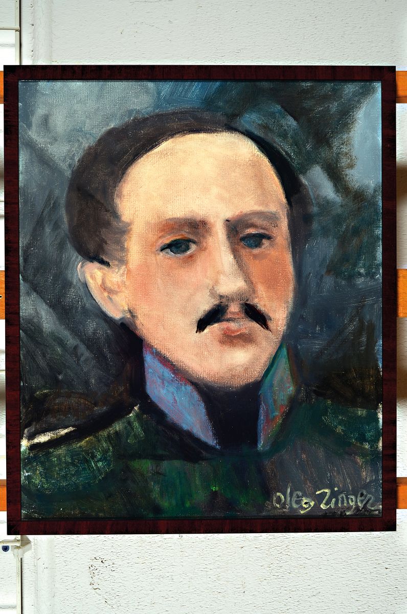 Oleg Zinger, 1910 Moskau-1998 Nimes, Porträt des M. J. Lermontov, Öl/Lwd, rechts unten signiert, ca. 46x38cm, R.