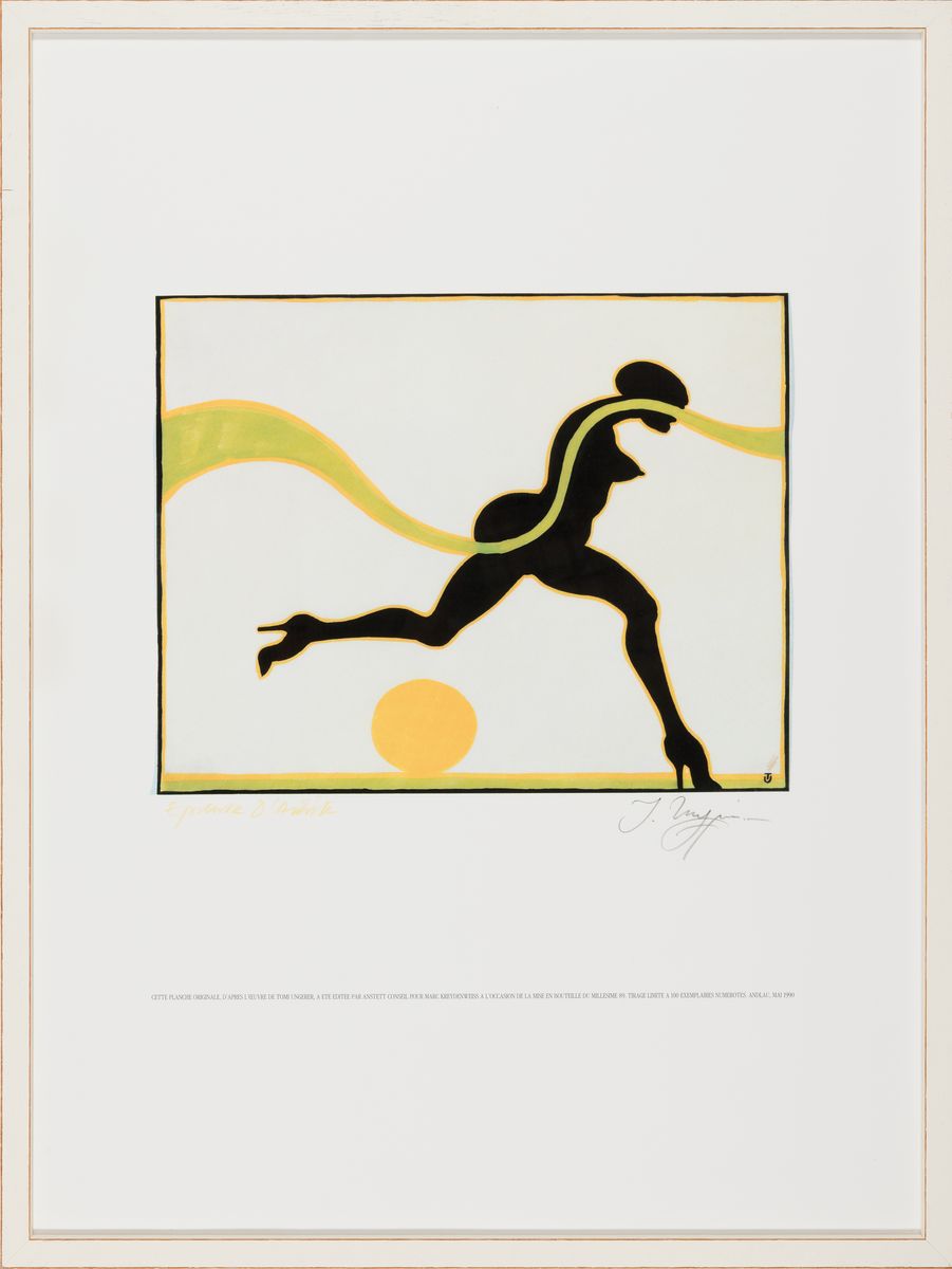 Detail k: Tomi Ungerer, 1931-2019, 2 Farbserigraphien:L'Evolee de la Strasbourg, von 1989, auf Bütten, nicht num. Auflage 200 Exempl., rechts unten ...