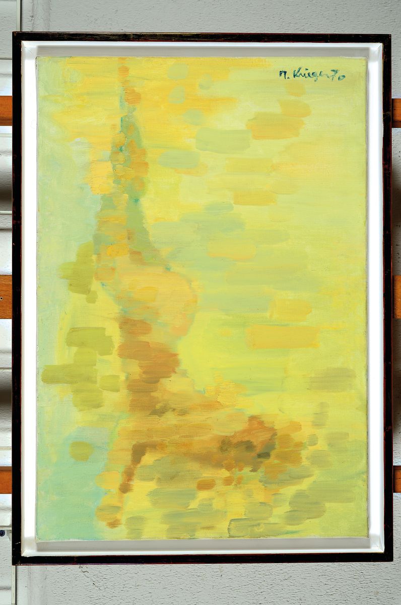 Michel Krieger, geb. 1944, Akt, Öl/Lwd, links oben signiert, ca. 30x50cm, R. ca. 43x60cm