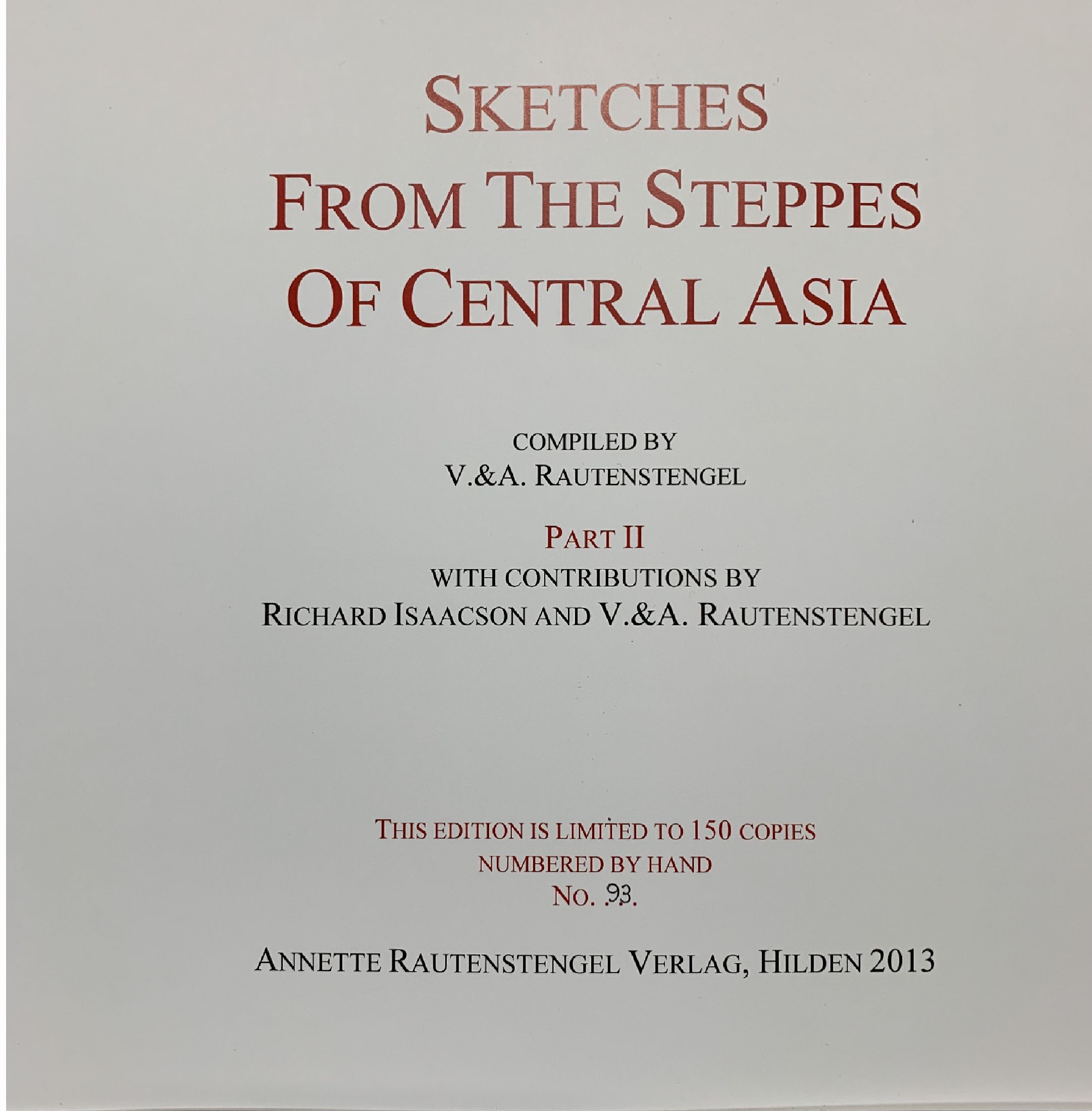 Detail c: Teppichbuch, Sketches from the Steppes, of Central Asia", Compiled by V.& A. Rautenstengel, in Original Box.