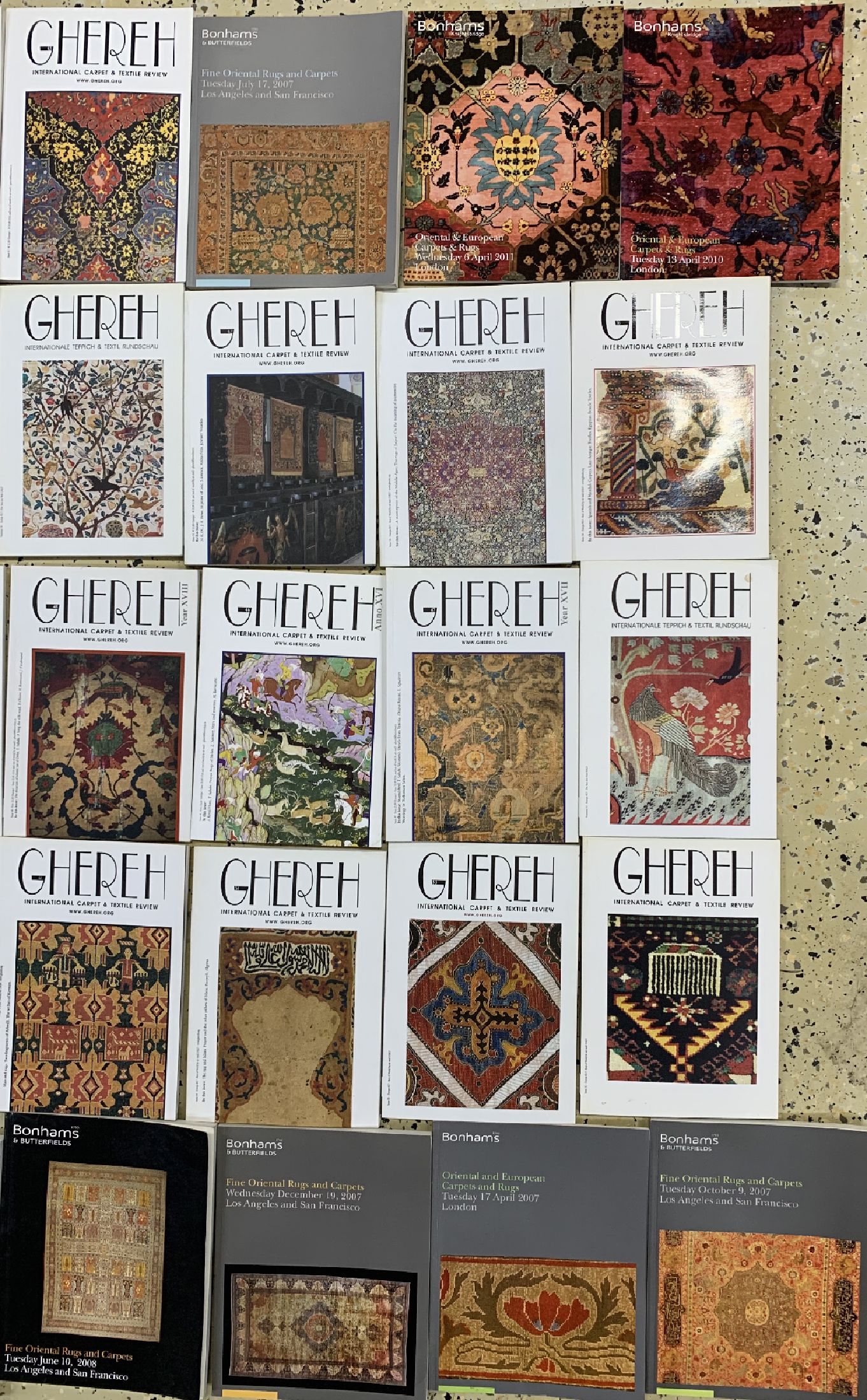 Detail a: 30 lots Teppichliteratur, Gereh Magazin & Bonhams Kataloge, guter Zustand