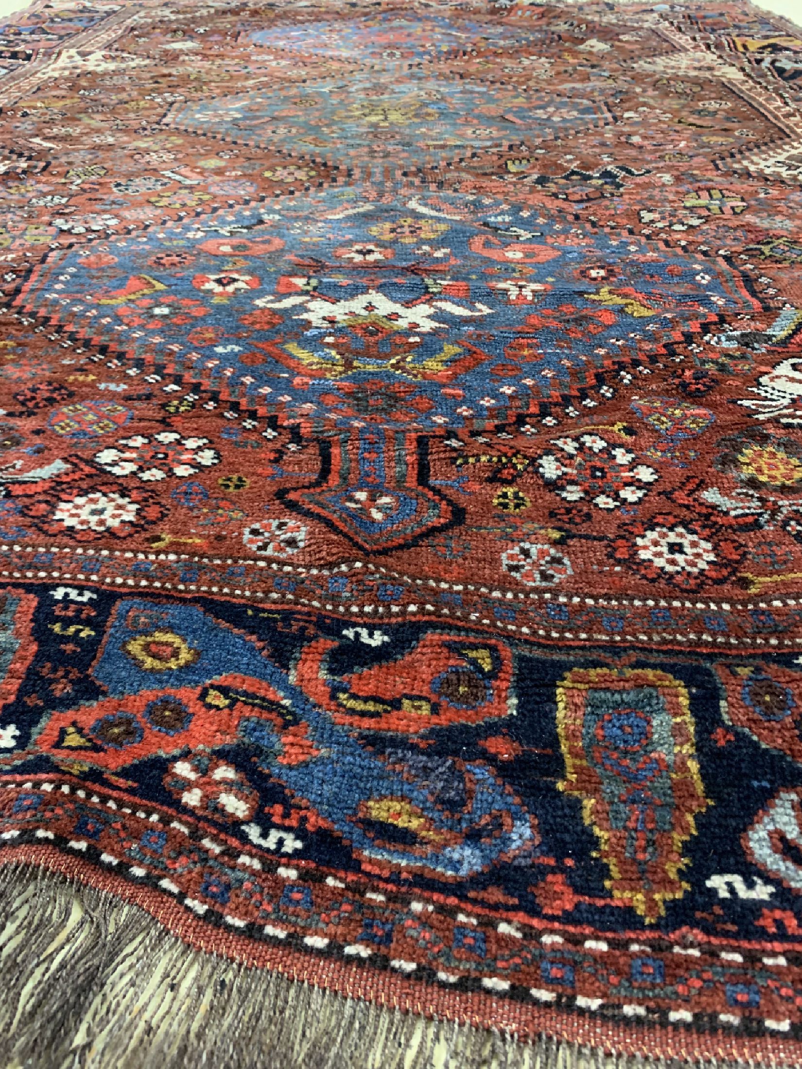 Detail d: Antiker Khamseh, Persien, 19.Jhd, Wolle aufWolle, ca. 264 x 193 cm, EHZ: 4