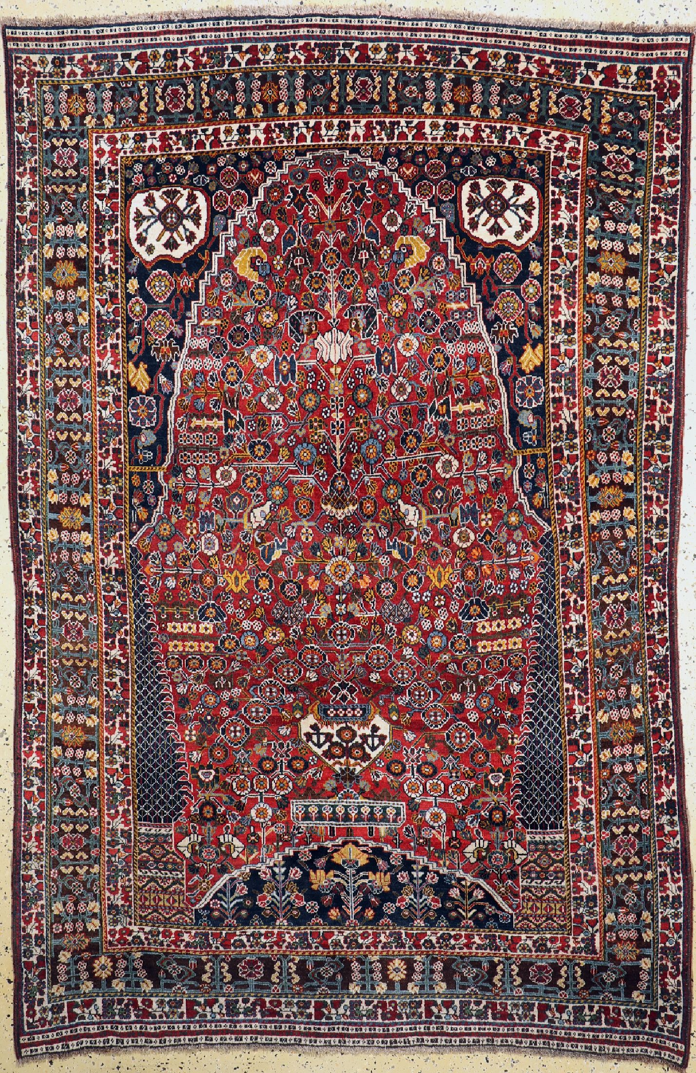 Ghaschgai Kaschkuli, Persien, um 1940, Wolle auf Wolle, ca. 253 x 158 cm, EHZ: 2