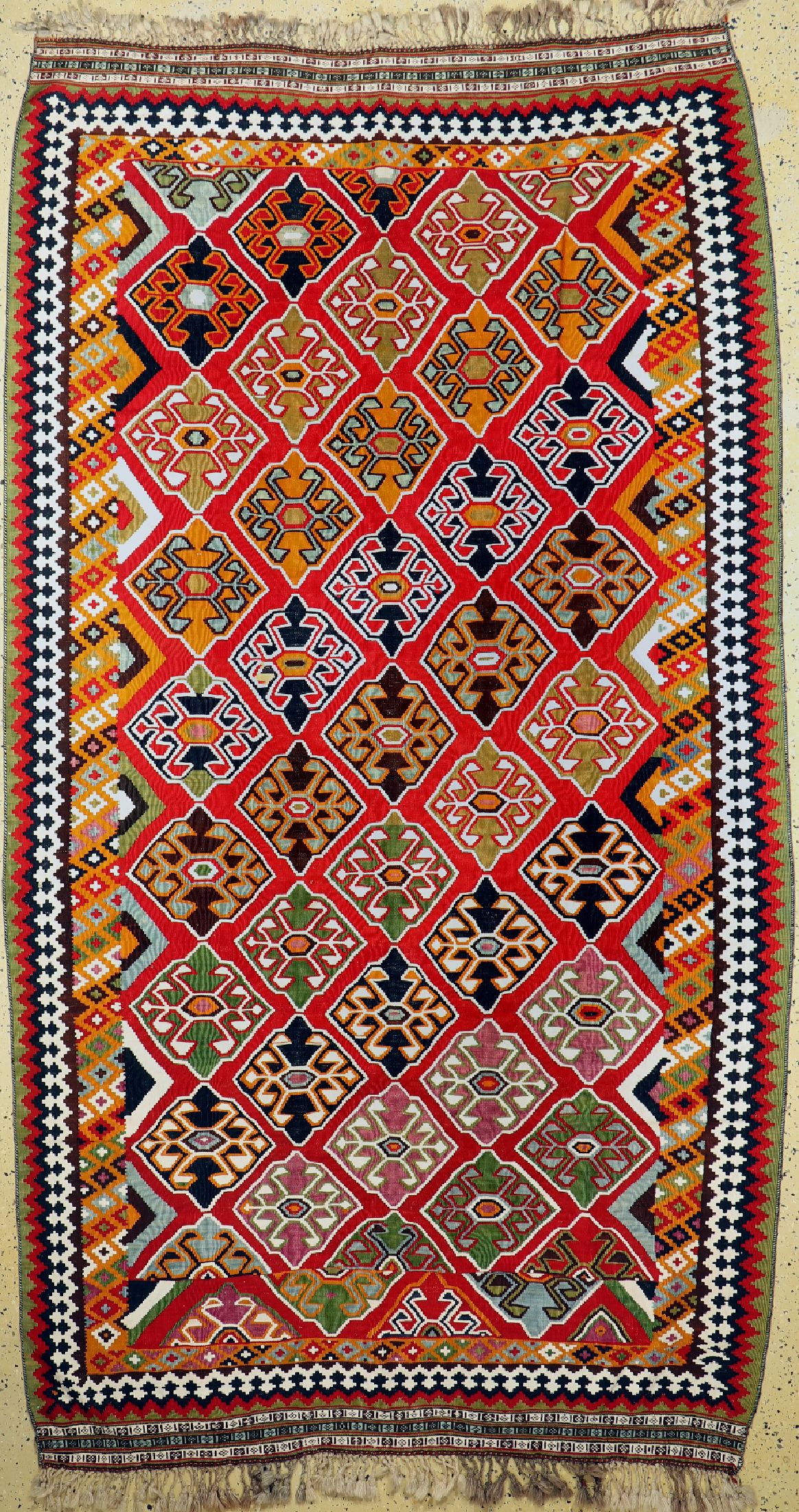 Ghaschgai Kelim, Persien, um 1920, Wolle auf Wolle, ca. 314 x 173 cm, EHZ: 1-2