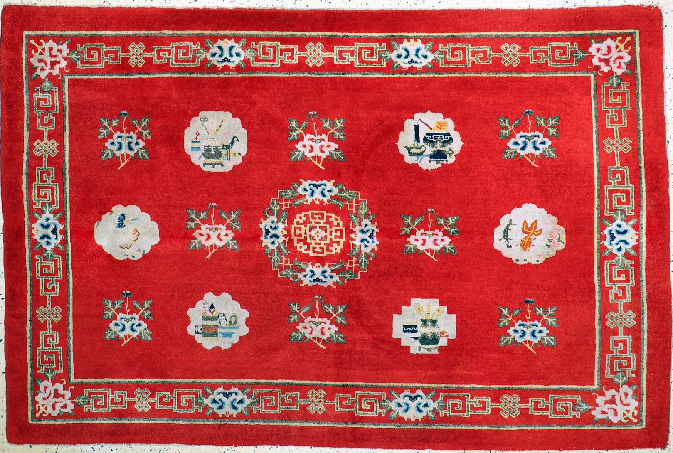 Peking antik, China, um 1900, Wolle auf Baumwolle, ca. 210 x 140 cm, EHZ: 2-3