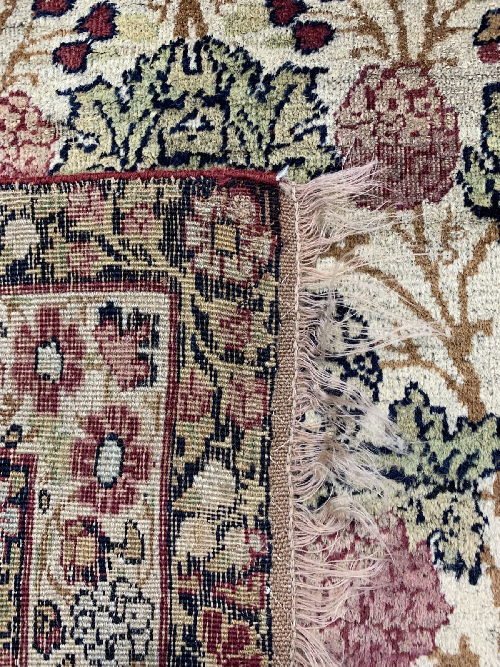 Detail e: Antiker Kerman, Persien, um 1900, Wolle aufBaumwolle, ca. 139 x 87 cm, EHZ: 3