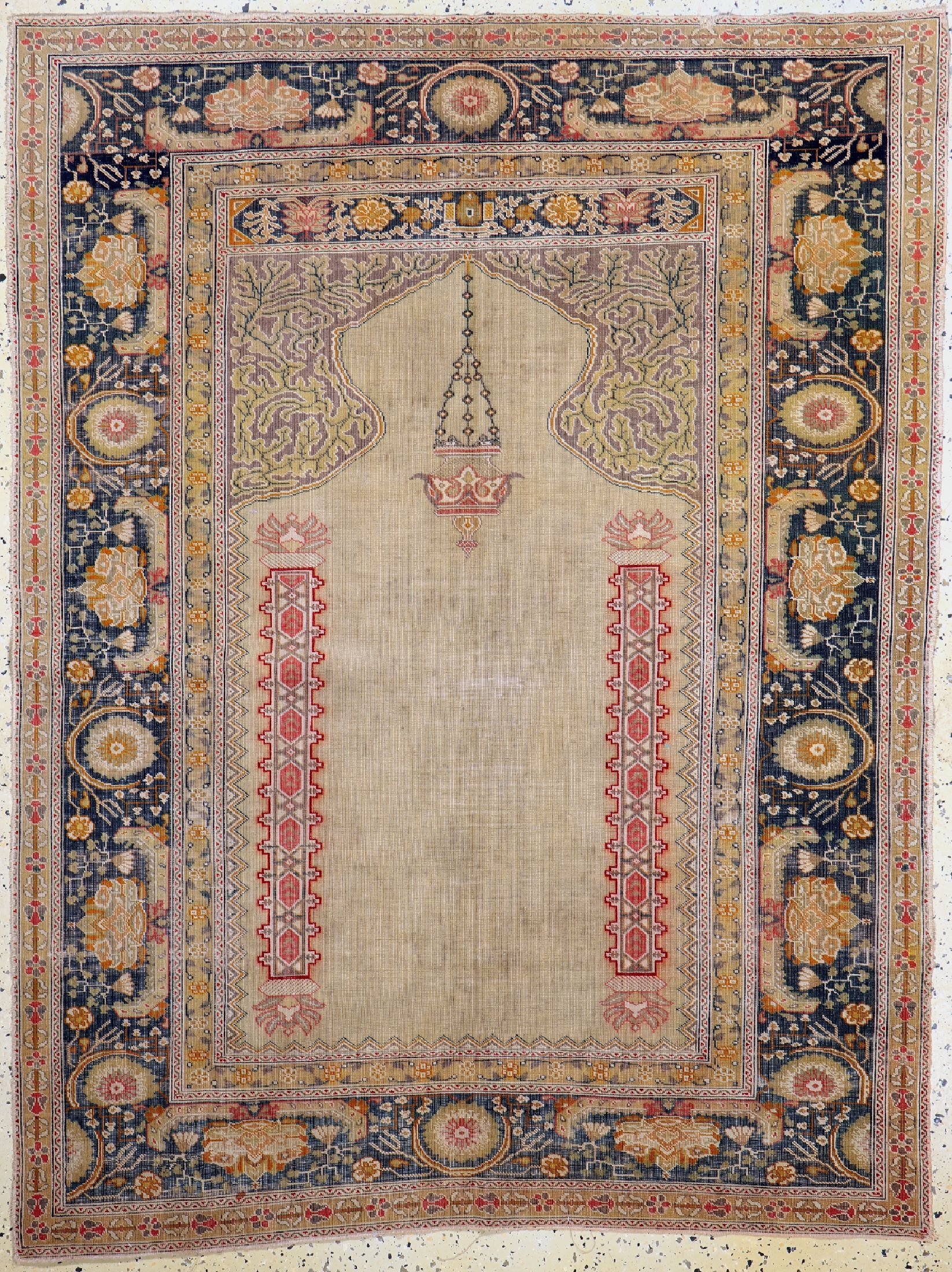 Antiker Giordes, Türkei, um 1900, Wolle aufBaumwolle, ca. 175 x 135 cm, EHZ: 3-4