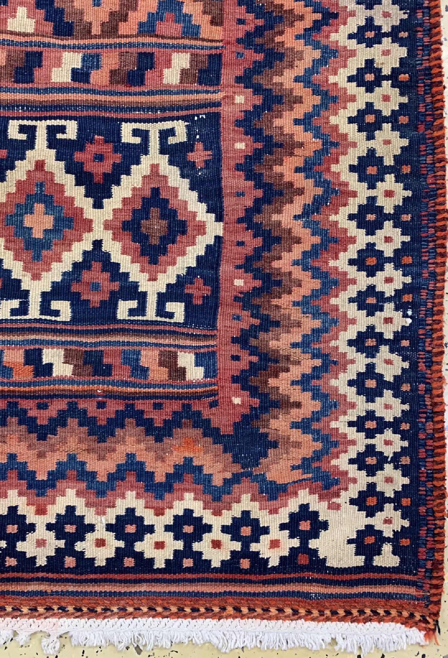 Detail a: Ghaschgai Kelim, Persien, um 1930/1940, Wolle auf Baumwolle, ca. 200 x 133 cm, EHZ: 2
