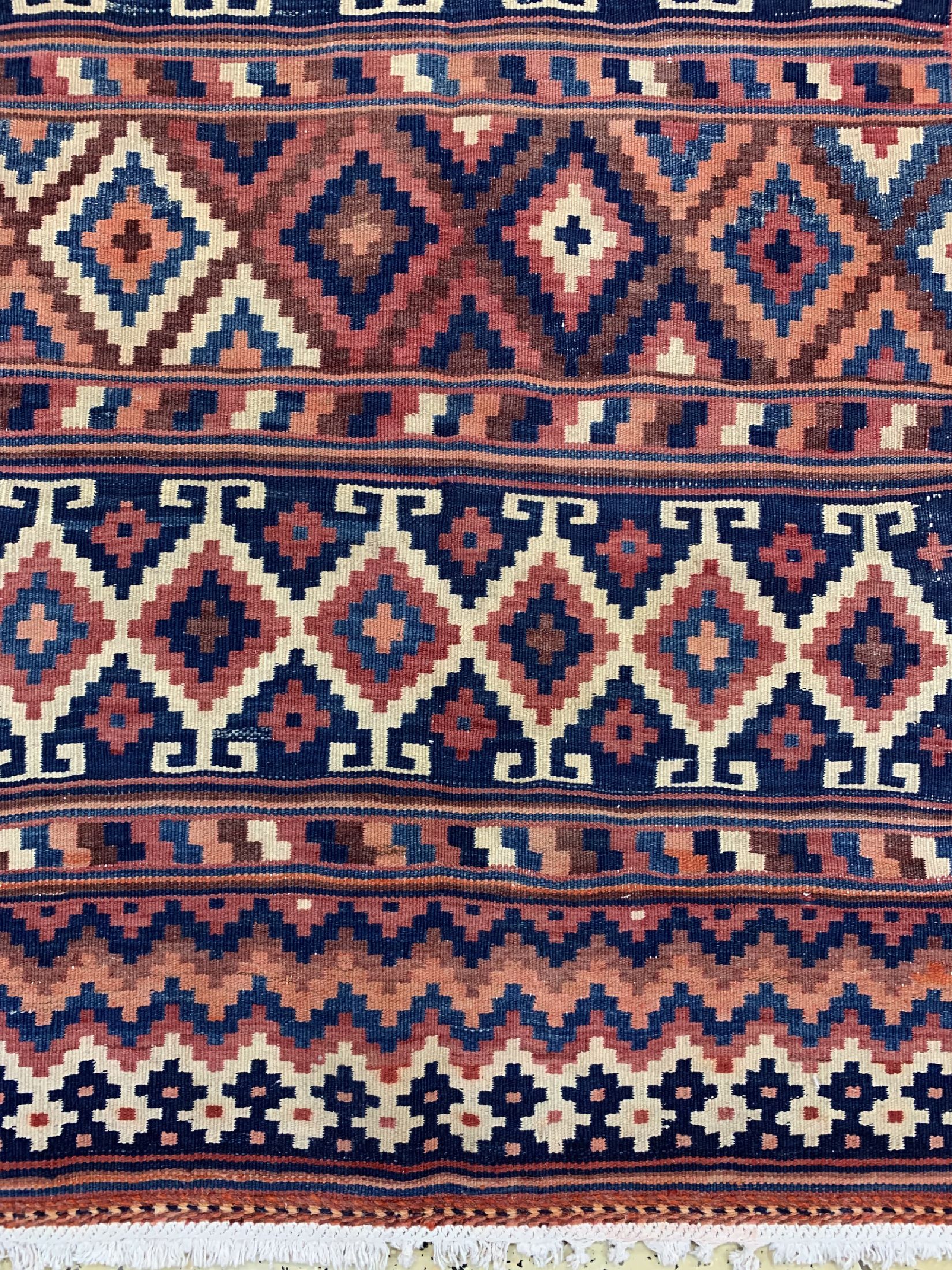 Detail b: Ghaschgai Kelim, Persien, um 1930/1940, Wolle auf Baumwolle, ca. 200 x 133 cm, EHZ: 2