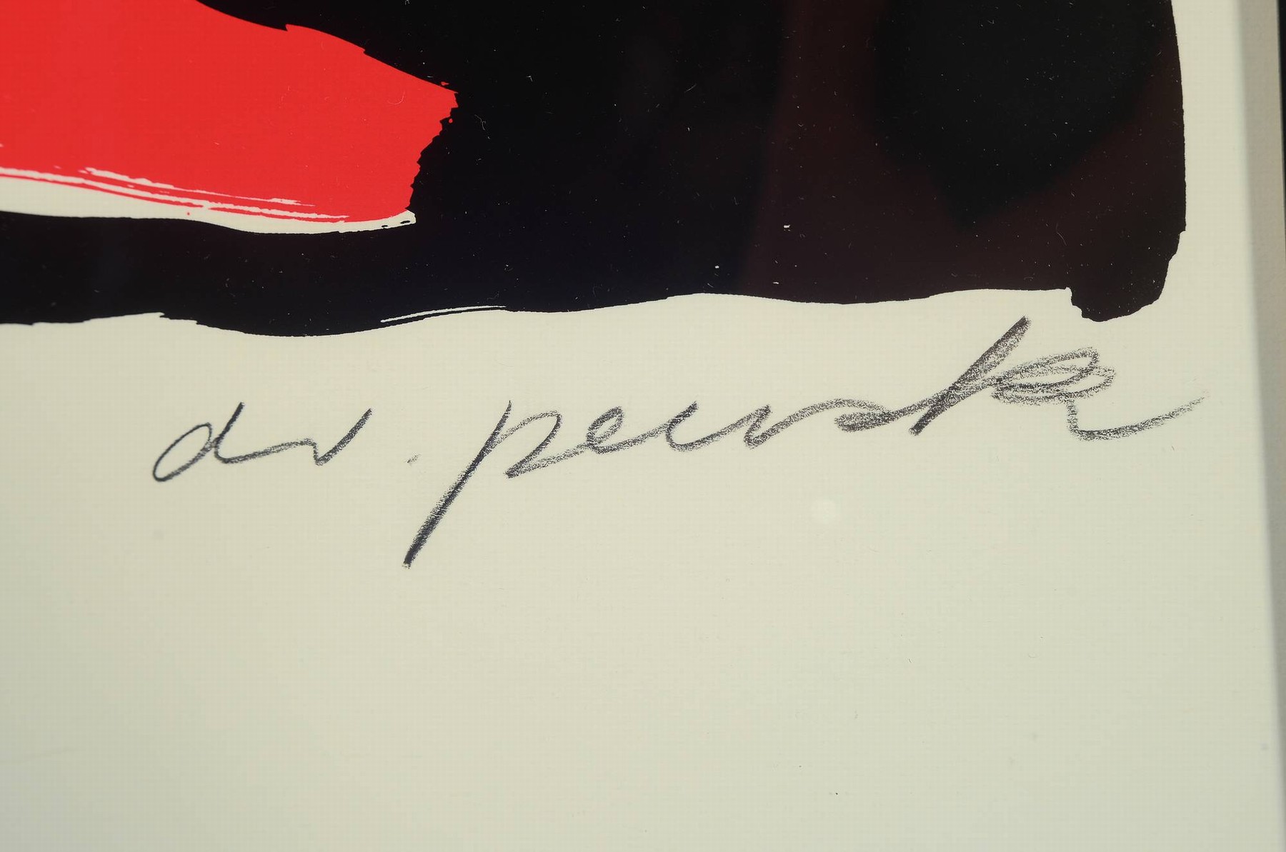 Detail a: A.R. Penck, 1939-2017, Titel:" Für Bitterfeld-Roter Frauenakt", handsign., num., Blatt ca. 89,5x62,3 cm, unter Glas, gesamt ca. 93x65,5 cm