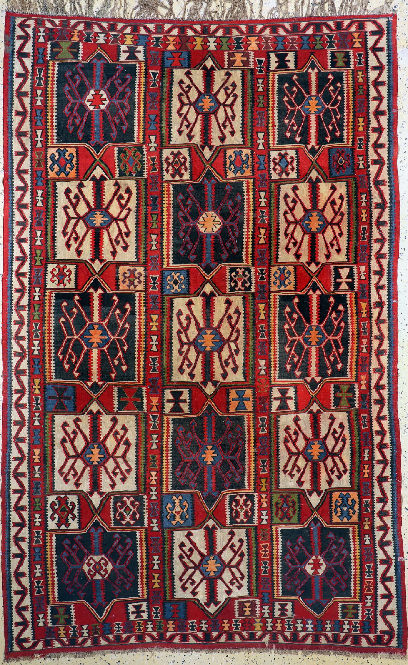 Kuba Schirwan Kelim, Kaukasus, 19.Jhd, Wolle auf Wolle, ca. 303 x 190 cm, EHZ: 3
