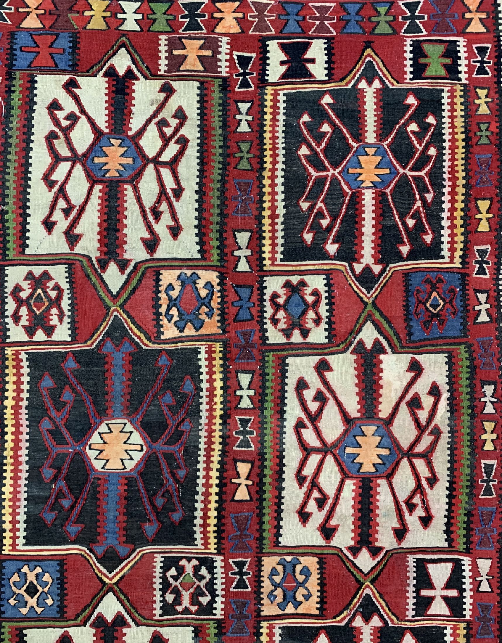 Detail c: Kuba Schirwan Kelim, Kaukasus, 19.Jhd, Wolle auf Wolle, ca. 303 x 190 cm, EHZ: 3