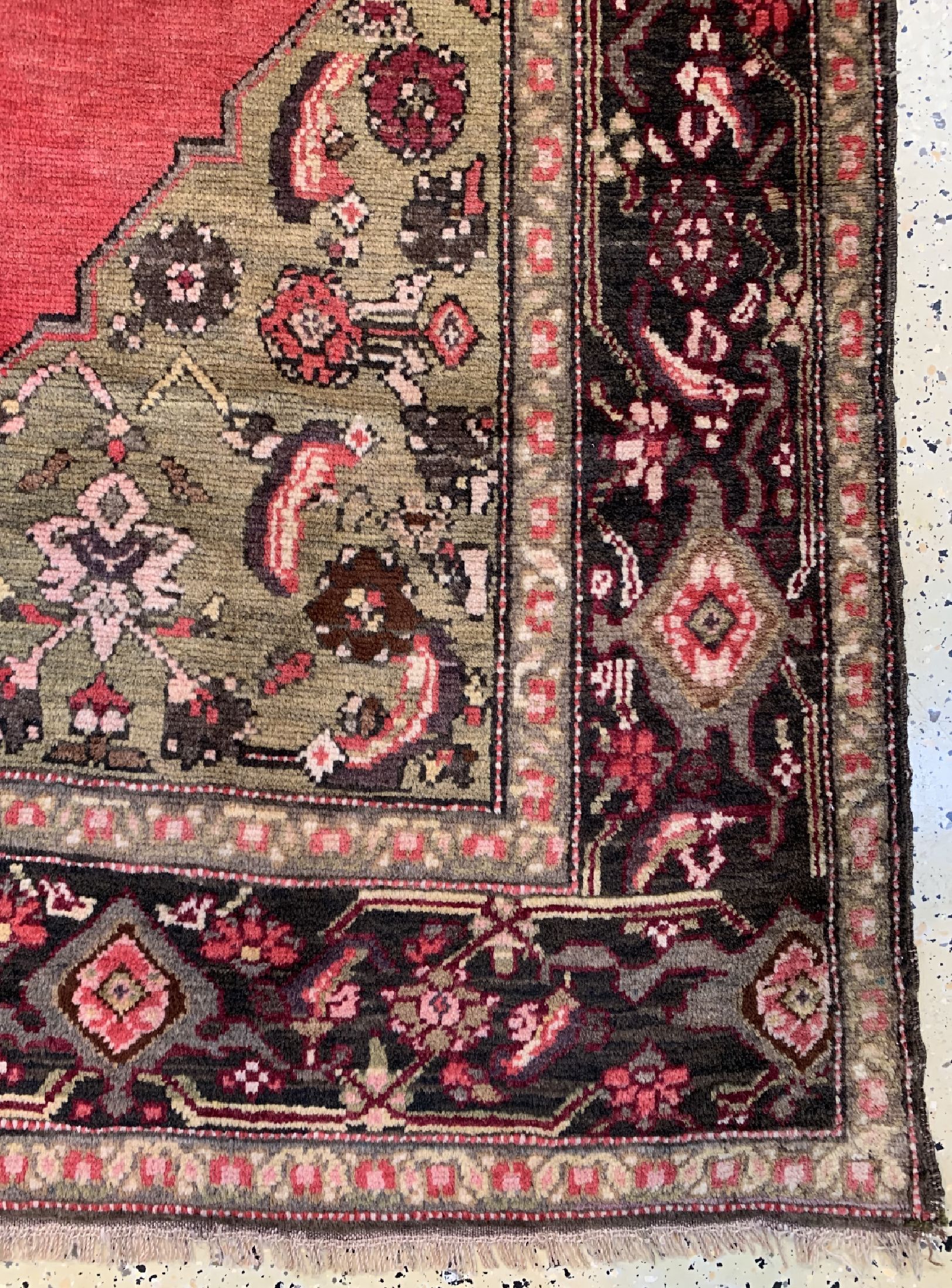 Detail a: Karabagh alt, Kaukasus, um 1930, Wolle auf Wolle, ca. 230 x 165 cm, EHZ: 2-3