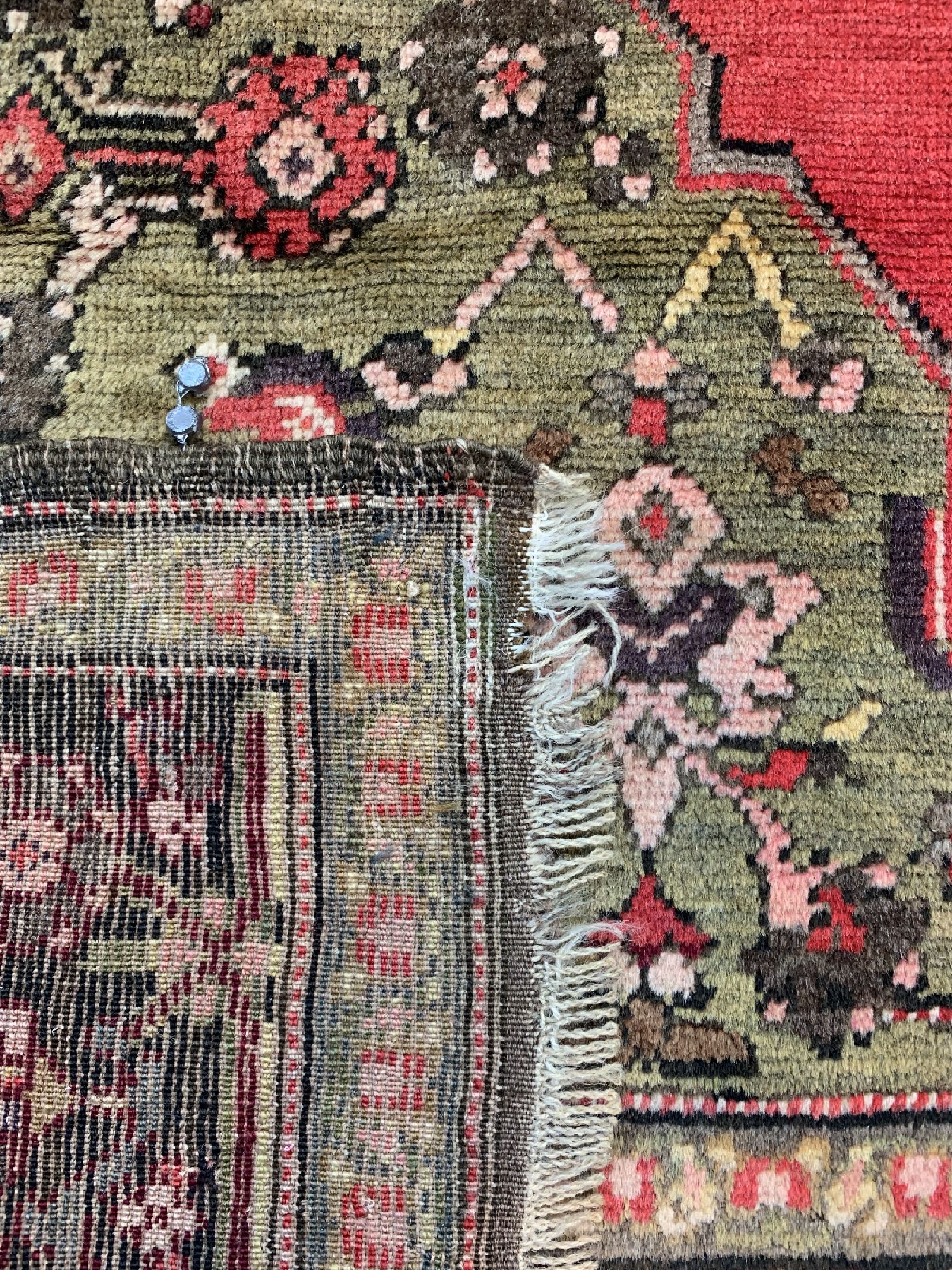Detail d: Karabagh alt, Kaukasus, um 1930, Wolle auf Wolle, ca. 230 x 165 cm, EHZ: 2-3