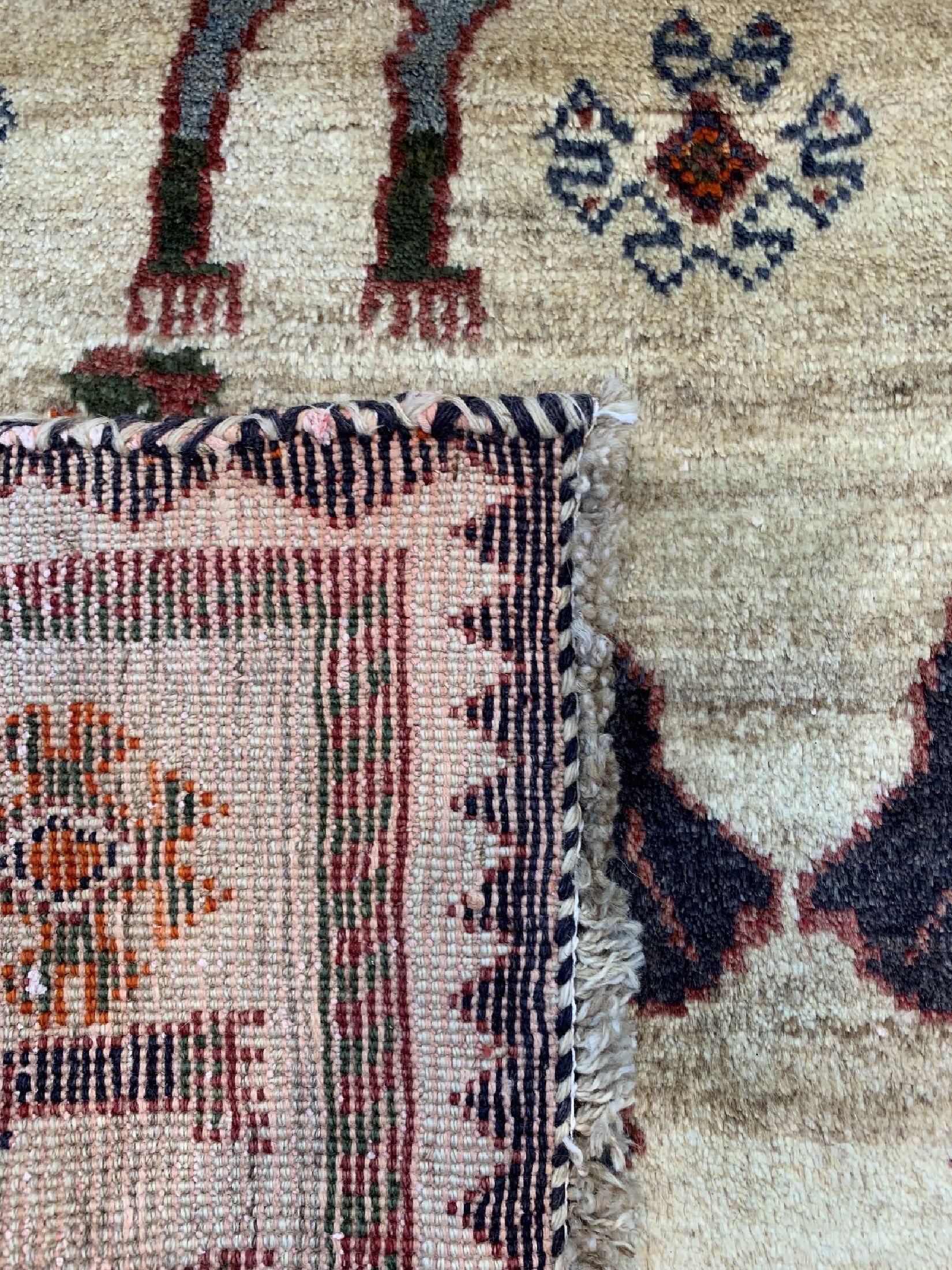 Detail d: Gabbeh alt, Persien, um 1960, Wolle auf Wolle, ca. 192 x 125 cm, EHZ: 2