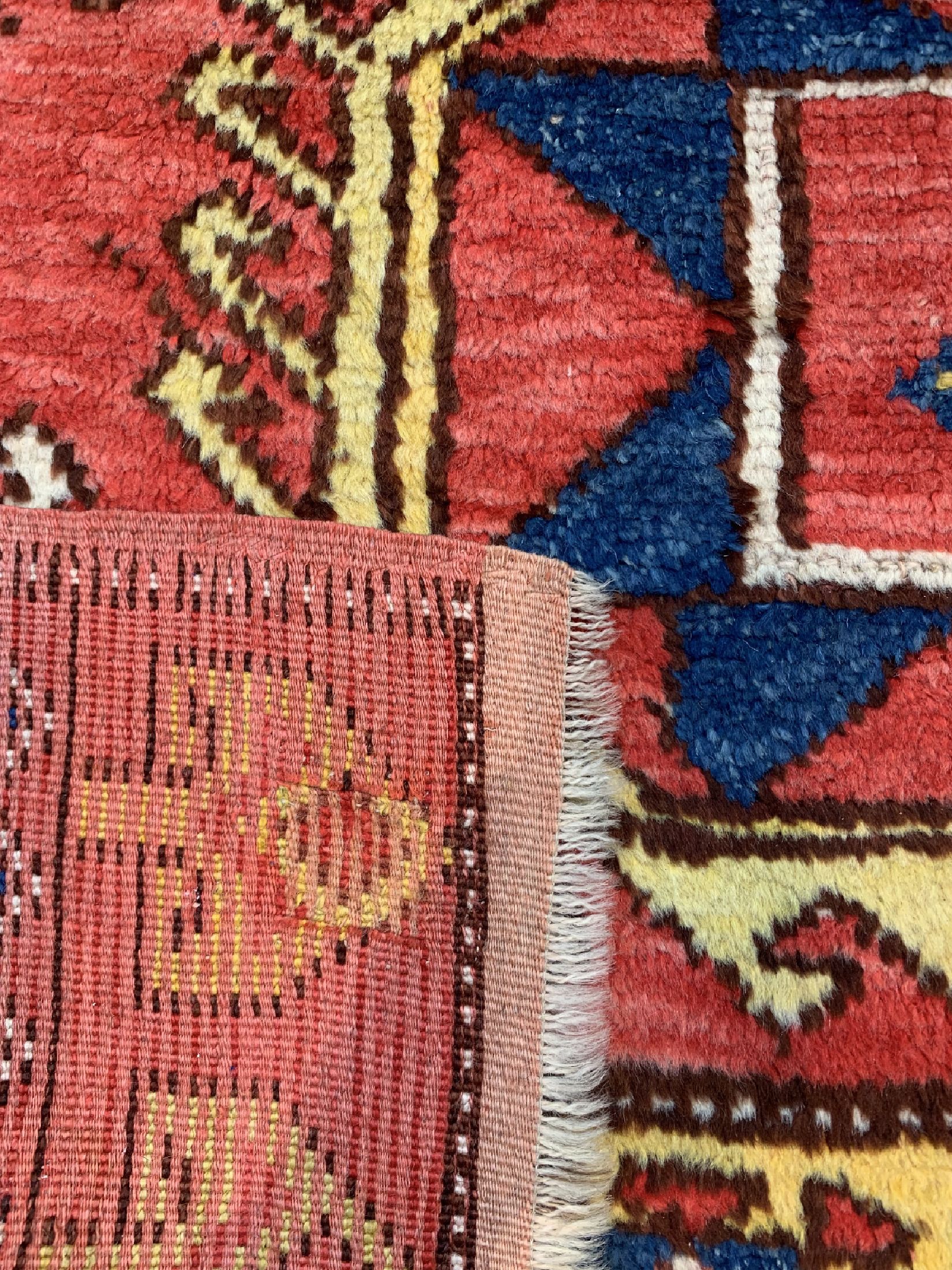 Detail d: Antiker Bergama, Türkei, um 1900, Wolle aufWolle, ca. 200 x 130 cm, EHZ: 2