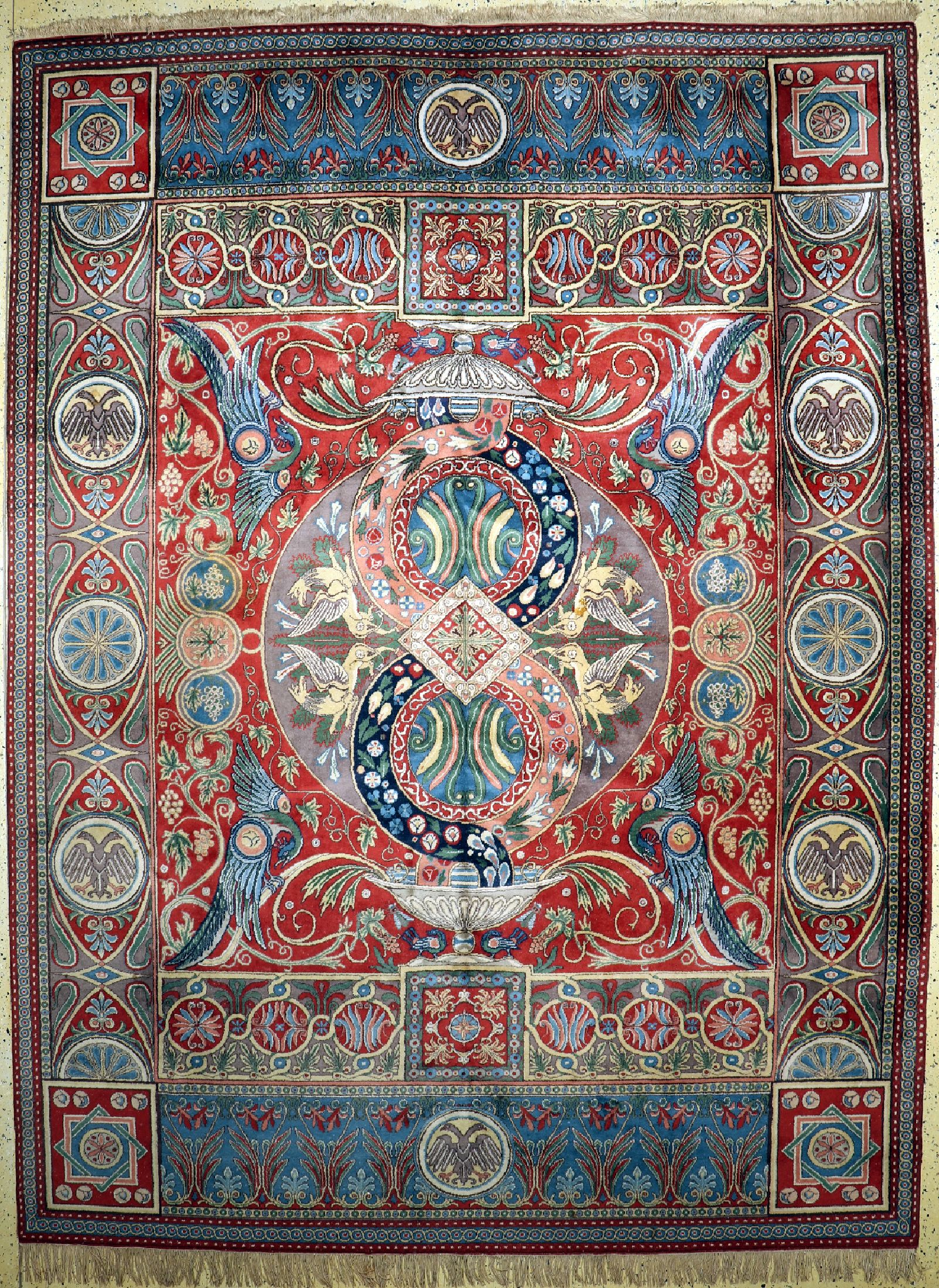 Täbriz alt, Balkan, ca. 60 Jahre, Wolle aufBaumwolle, ca. 380 x 280 cm, Reinigungsbedürftig, EHZ: 2