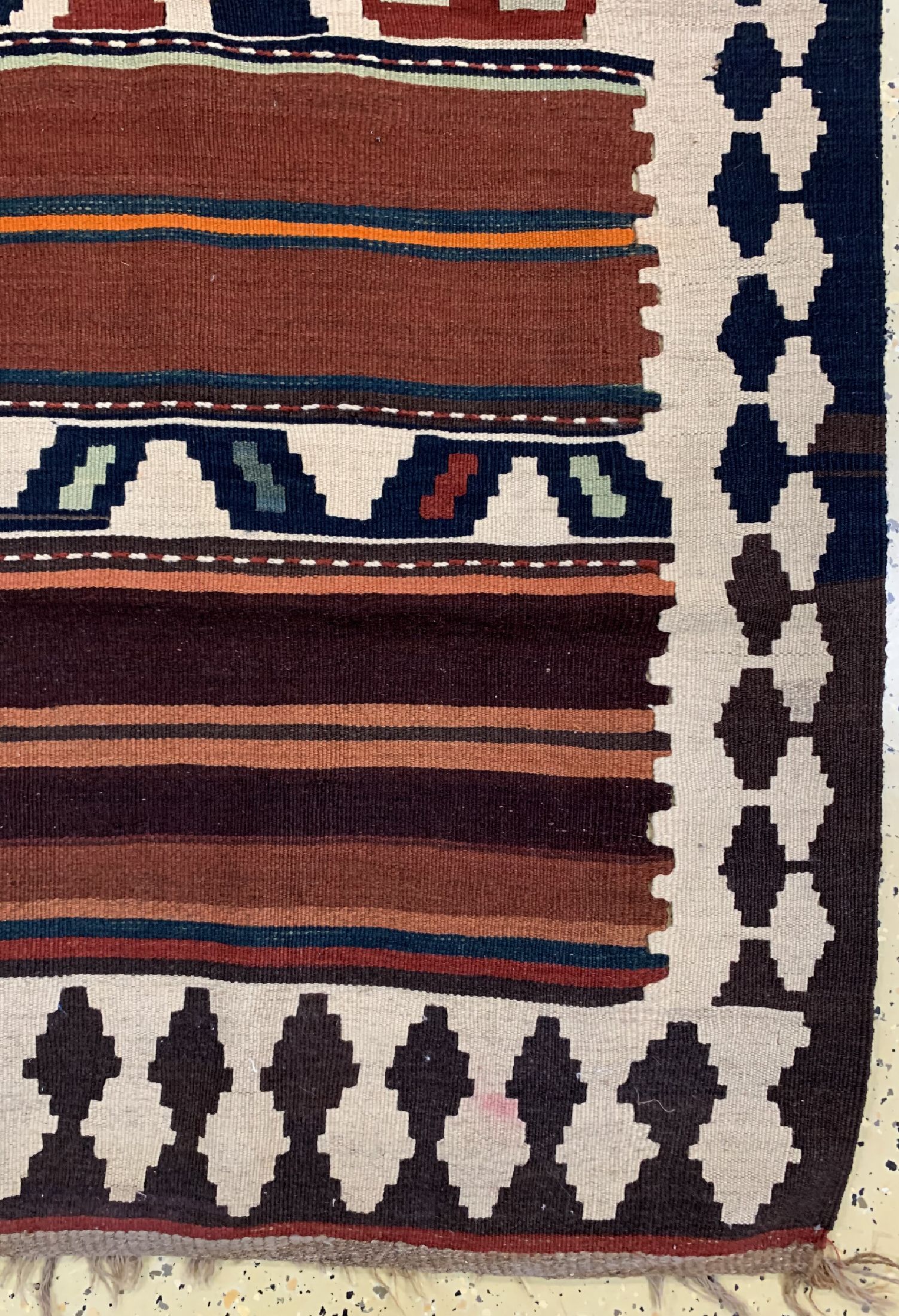 Detail a: Shahsawan Kelim, Persien, um 1940, Wolle auf Wolle, ca. 361 x 174 cm, EHZ: 2