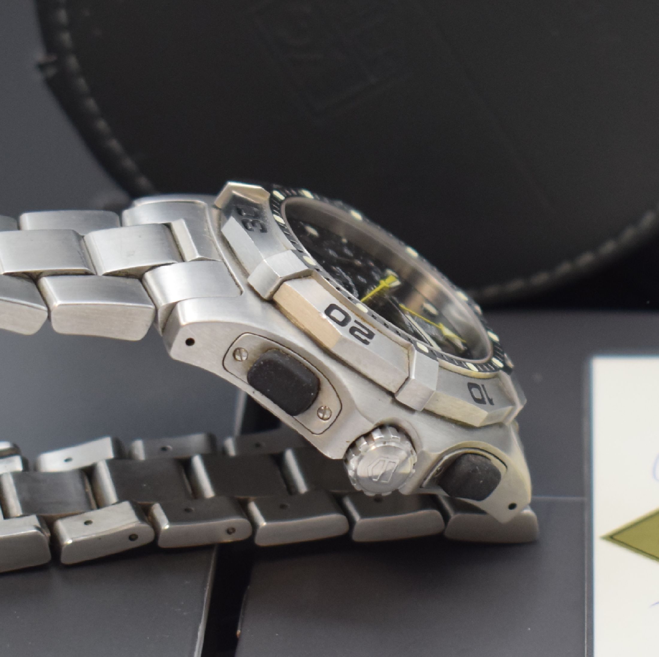 Detail c: TAG HEUER Professional Armbandchronograph Modell Aquagraph Calibre 60 Referenz CN211A,, Schweiz verk. lt. beil. Pap. 07/2009, Automatik, massives ...