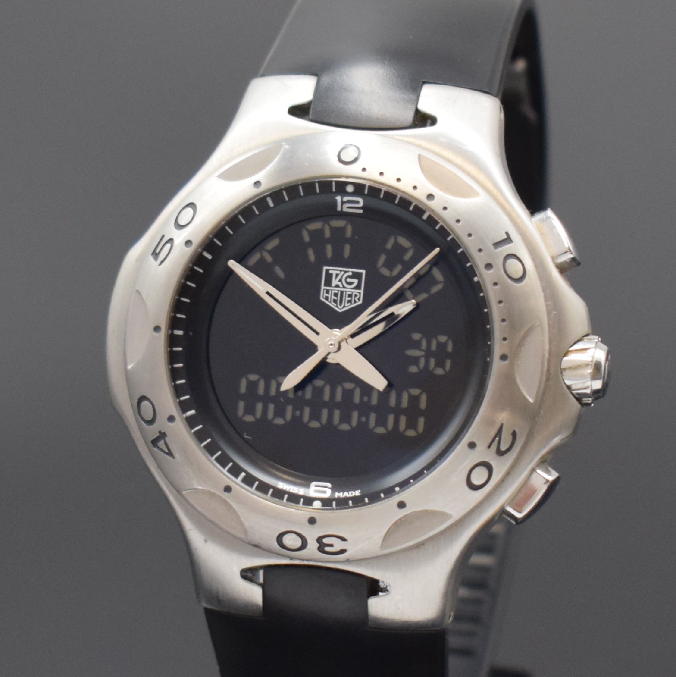 Detail b: TAG HEUER Armbandchronograph mit Multifunktionsanzeige Serie Kirium Referenz CL111A, Schweiz um 2010, Edelstahlgeh. inkl. orig. Kautschukband m. ...