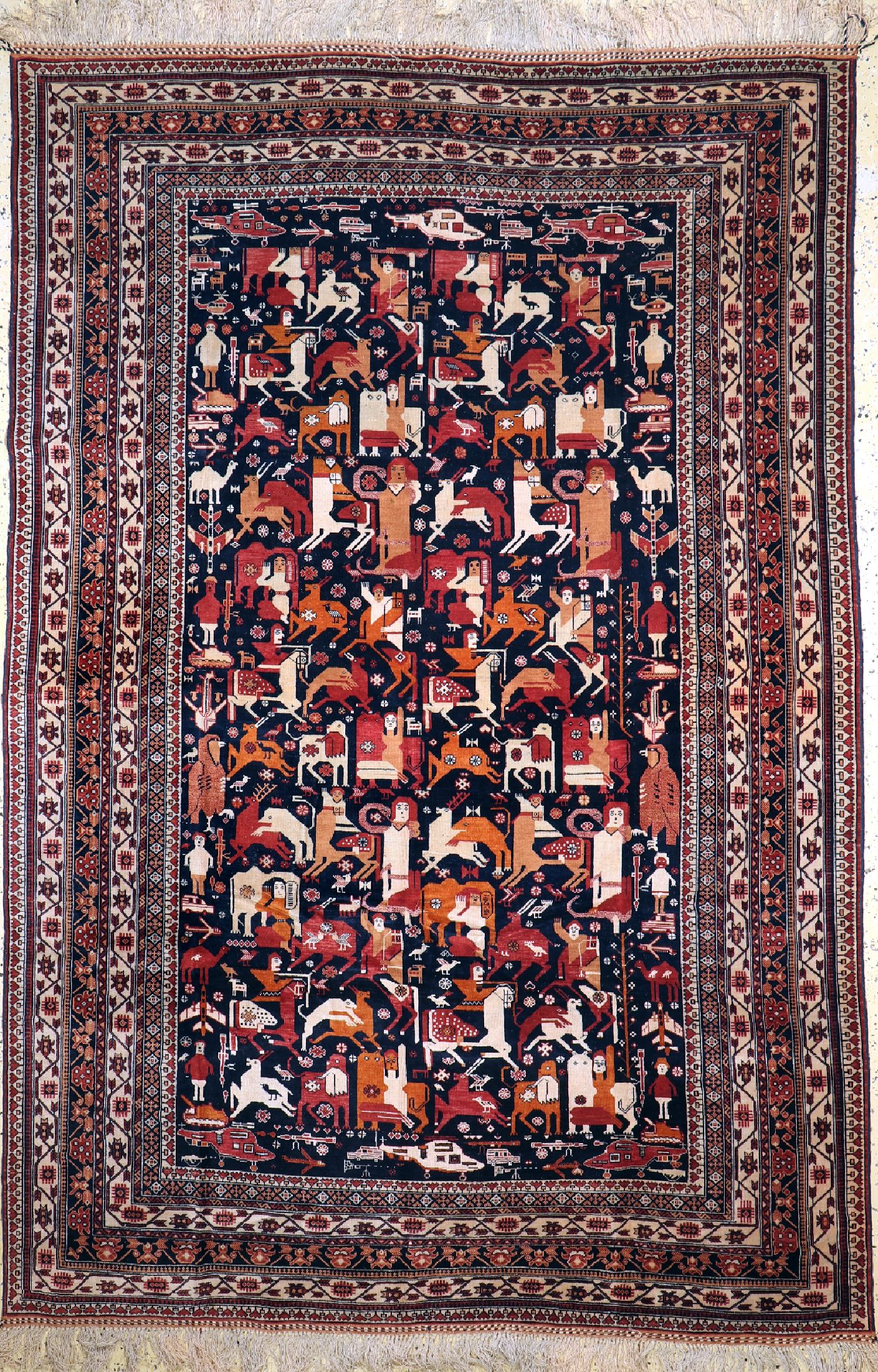 Zakini fein alt, Afghanistan, um 1960, Wolle auf Wolle, ca. 300 x 190 cm, EHZ: 2