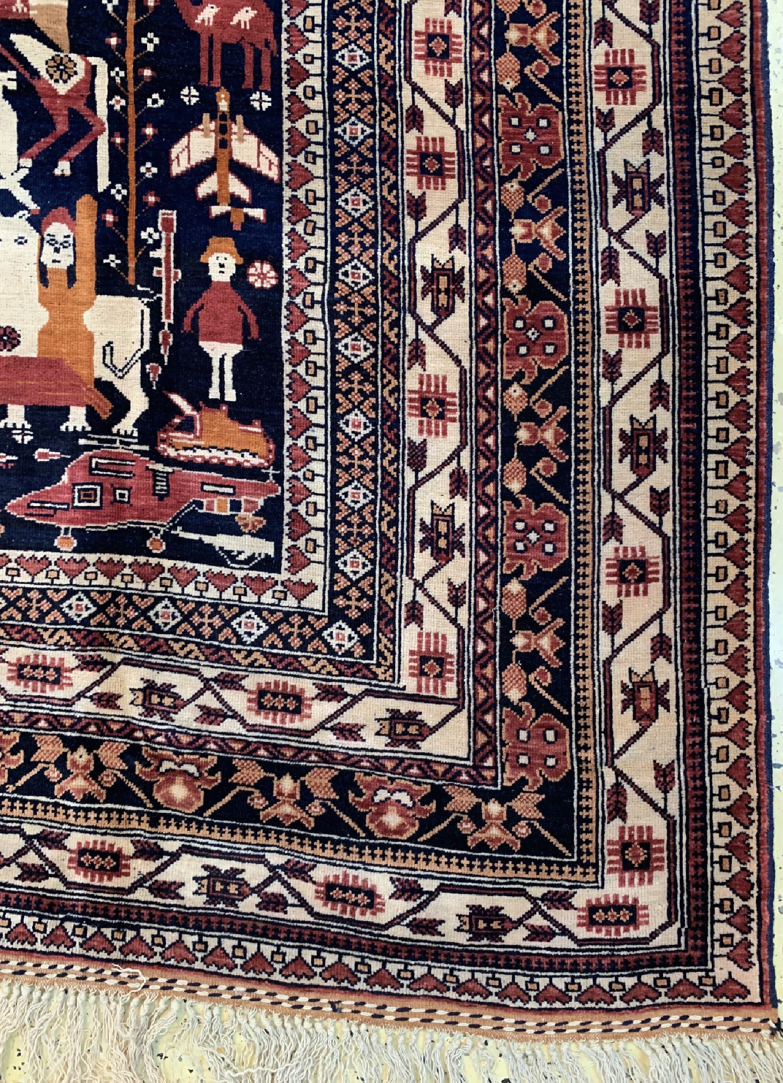 Detail a: Zakini fein alt, Afghanistan, um 1960, Wolle auf Wolle, ca. 300 x 190 cm, EHZ: 2