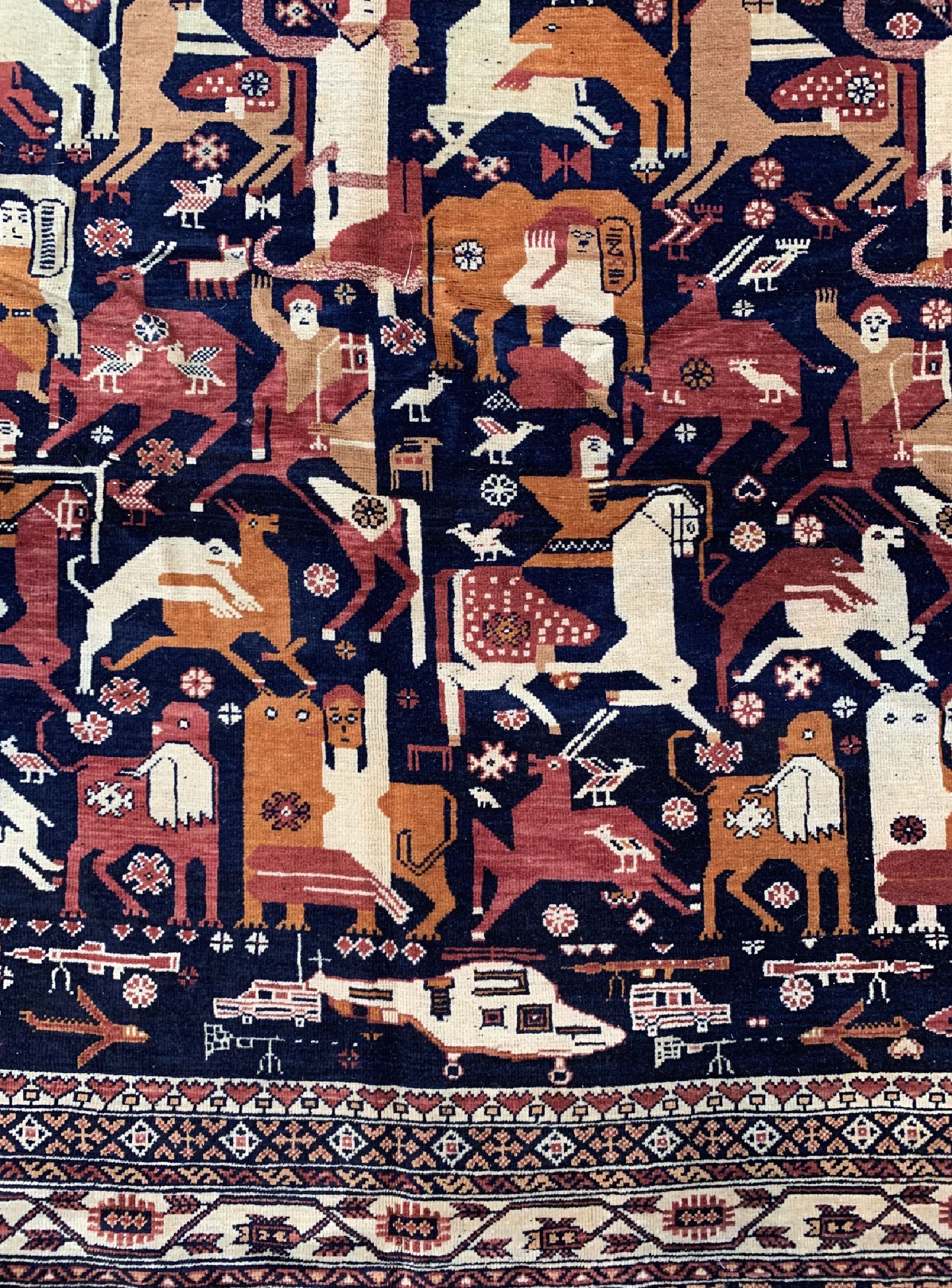 Detail b: Zakini fein alt, Afghanistan, um 1960, Wolle auf Wolle, ca. 300 x 190 cm, EHZ: 2