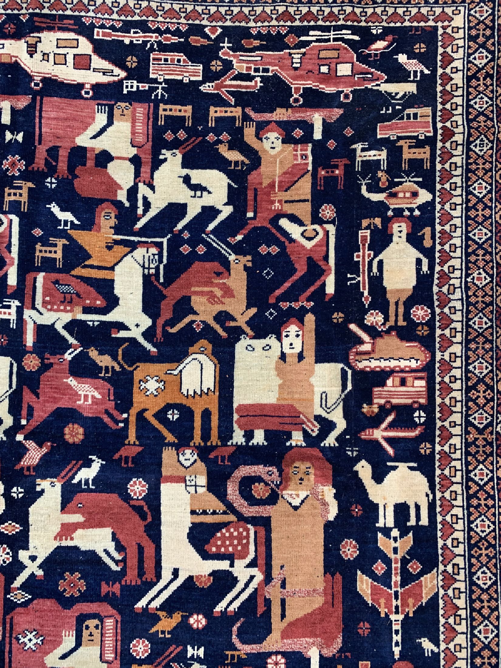 Detail d: Zakini fein alt, Afghanistan, um 1960, Wolle auf Wolle, ca. 300 x 190 cm, EHZ: 2