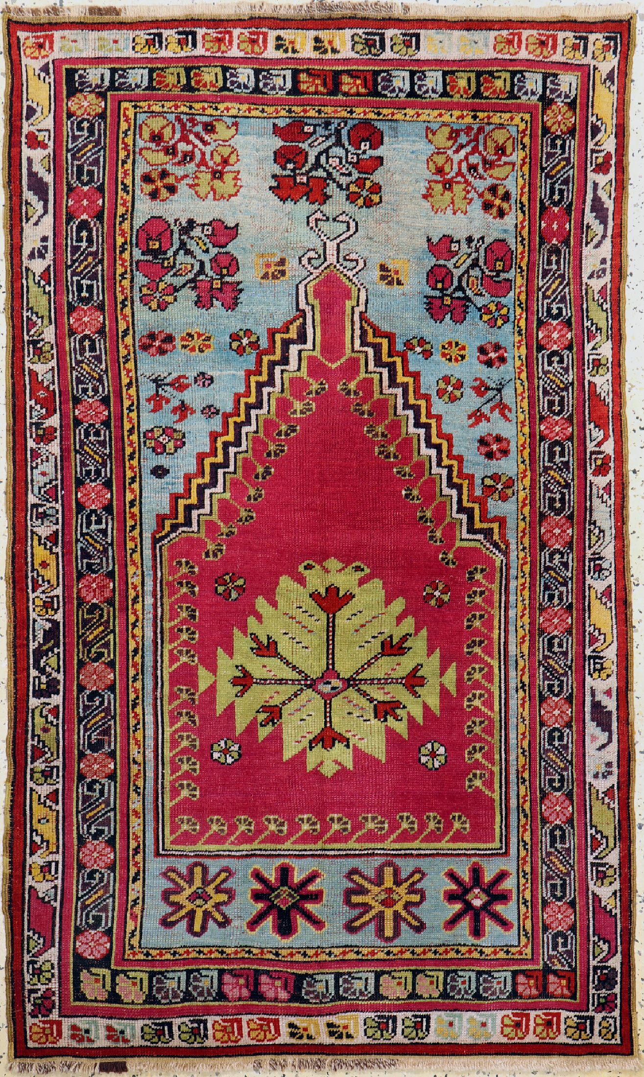 Antiker Ladik, Türkei, um 1900, Wolle auf Wolle, ca. 165 x 100 cm, EHZ: 2-3