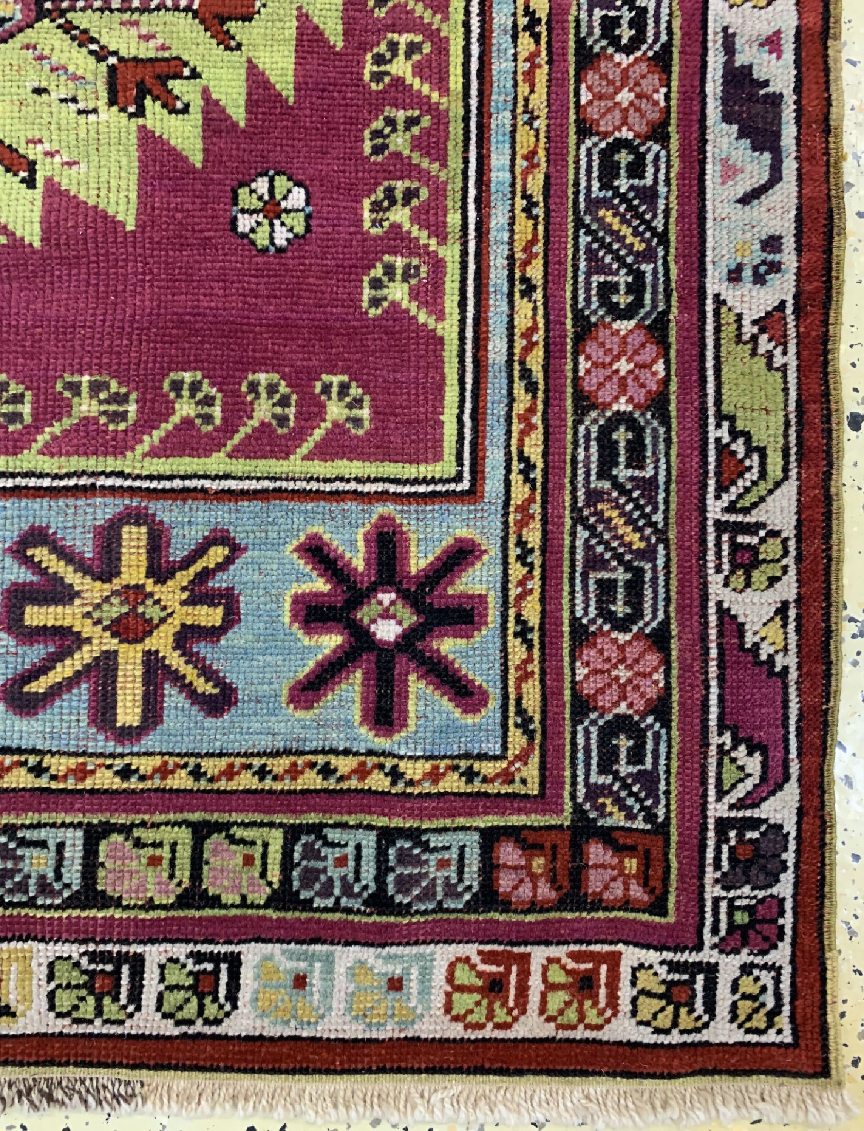 Detail a: Antiker Ladik, Türkei, um 1900, Wolle auf Wolle, ca. 165 x 100 cm, EHZ: 2-3