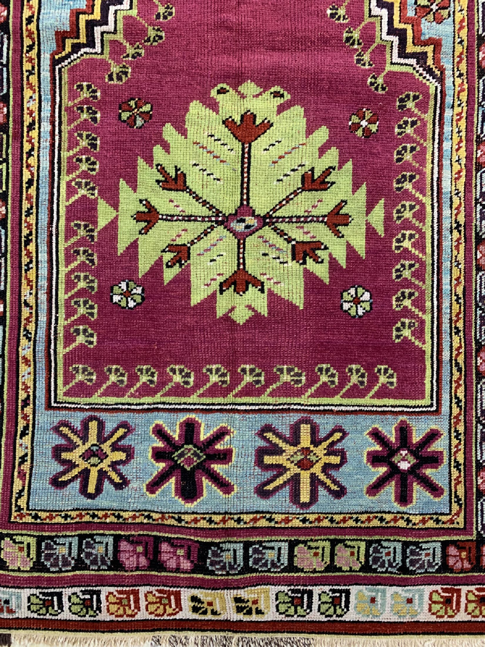 Detail b: Antiker Ladik, Türkei, um 1900, Wolle auf Wolle, ca. 165 x 100 cm, EHZ: 2-3