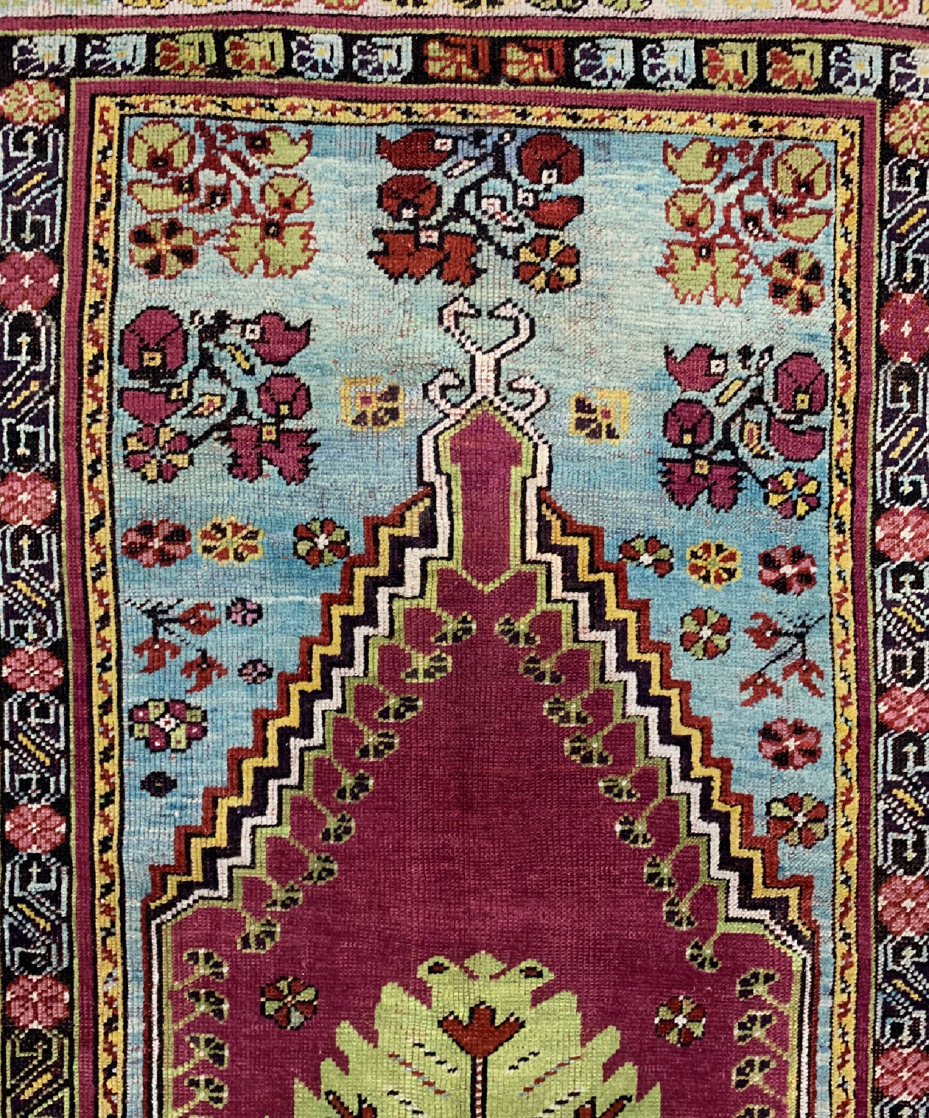 Detail c: Antiker Ladik, Türkei, um 1900, Wolle auf Wolle, ca. 165 x 100 cm, EHZ: 2-3