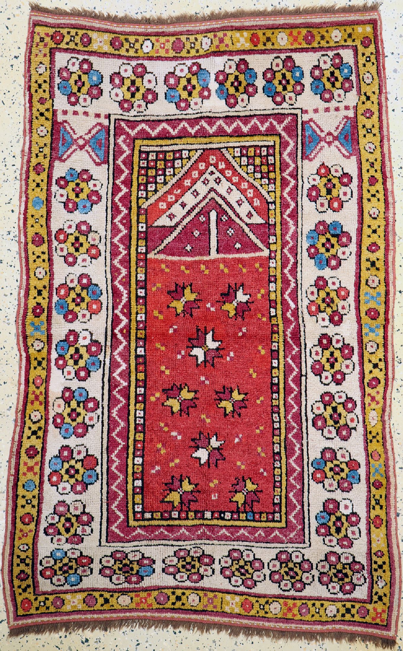 Antiker Melas, Türkei, um 1900, Wolle auf Wolle, ca. 155 x 100 cm, EHZ: 2